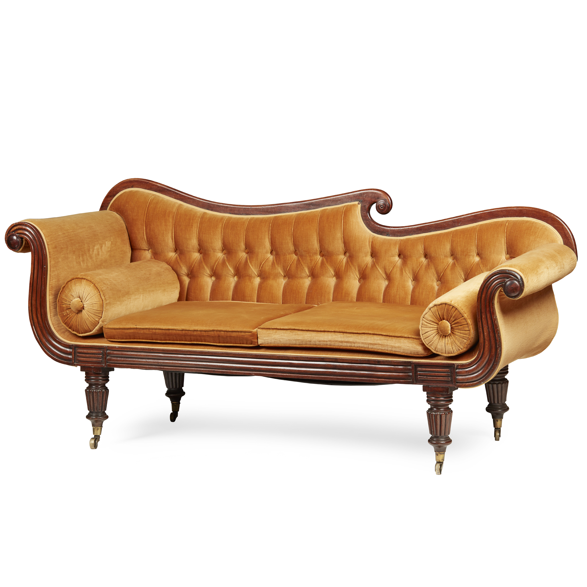 LATE REGENCY MAHOGANY SETTEE
