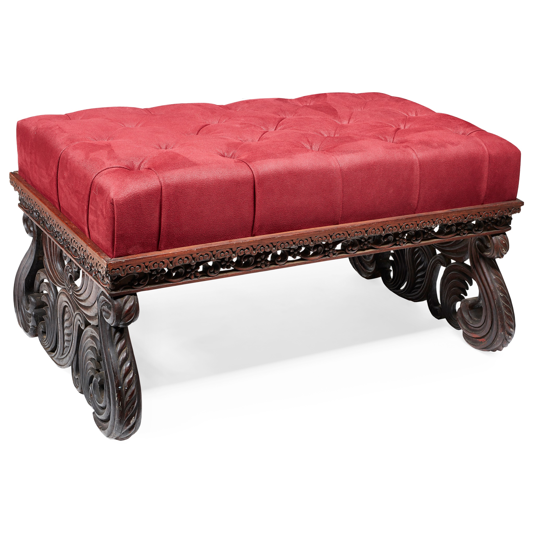 REGENCY ANGLO-INDIAN HARDWOOD CENTRE STOOL