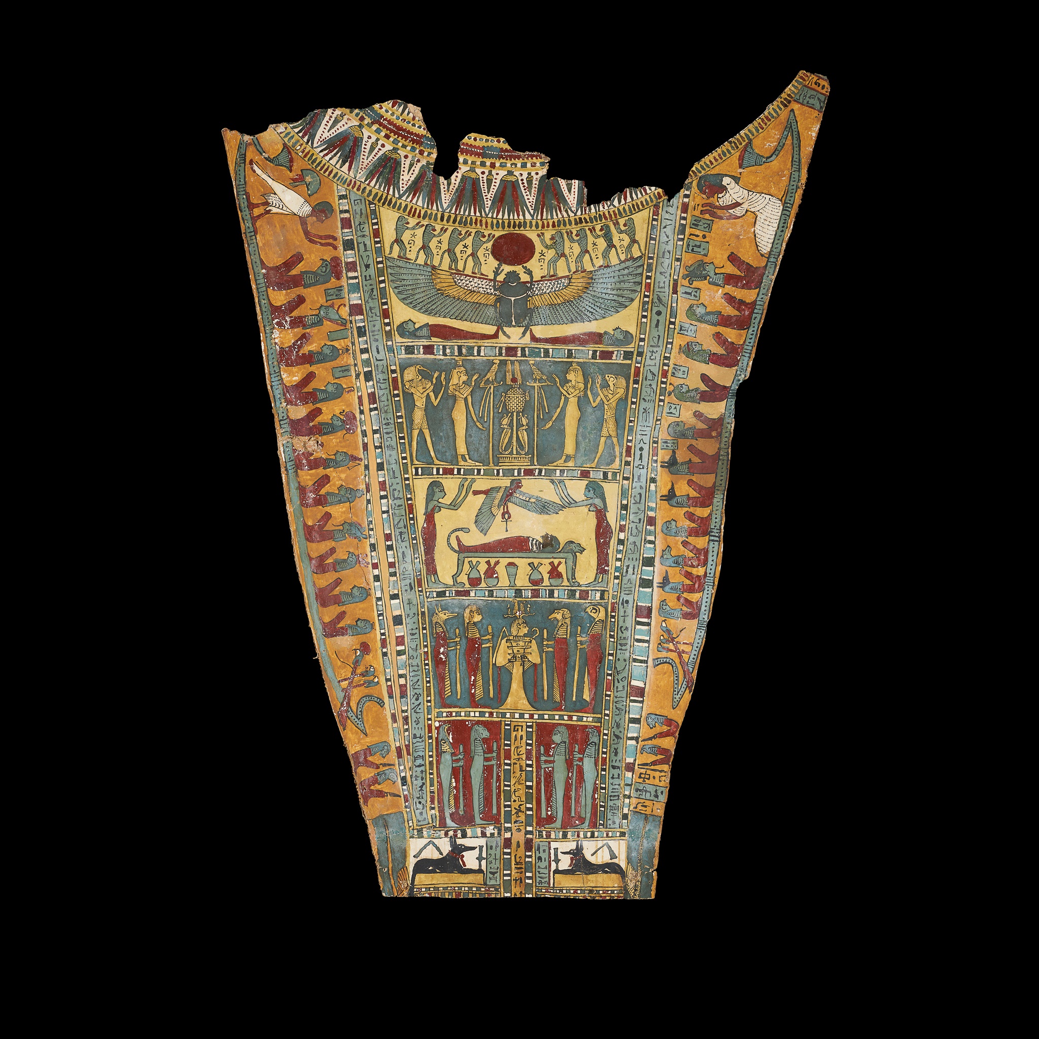 FINE ANCIENT EGYPTIAN CARTONNAGE PANEL