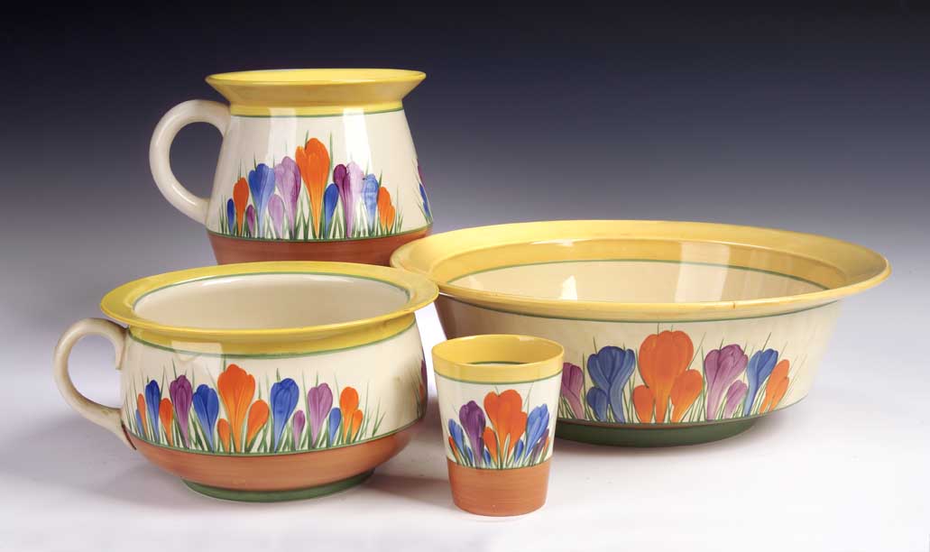A Clarice Cliff part washset,