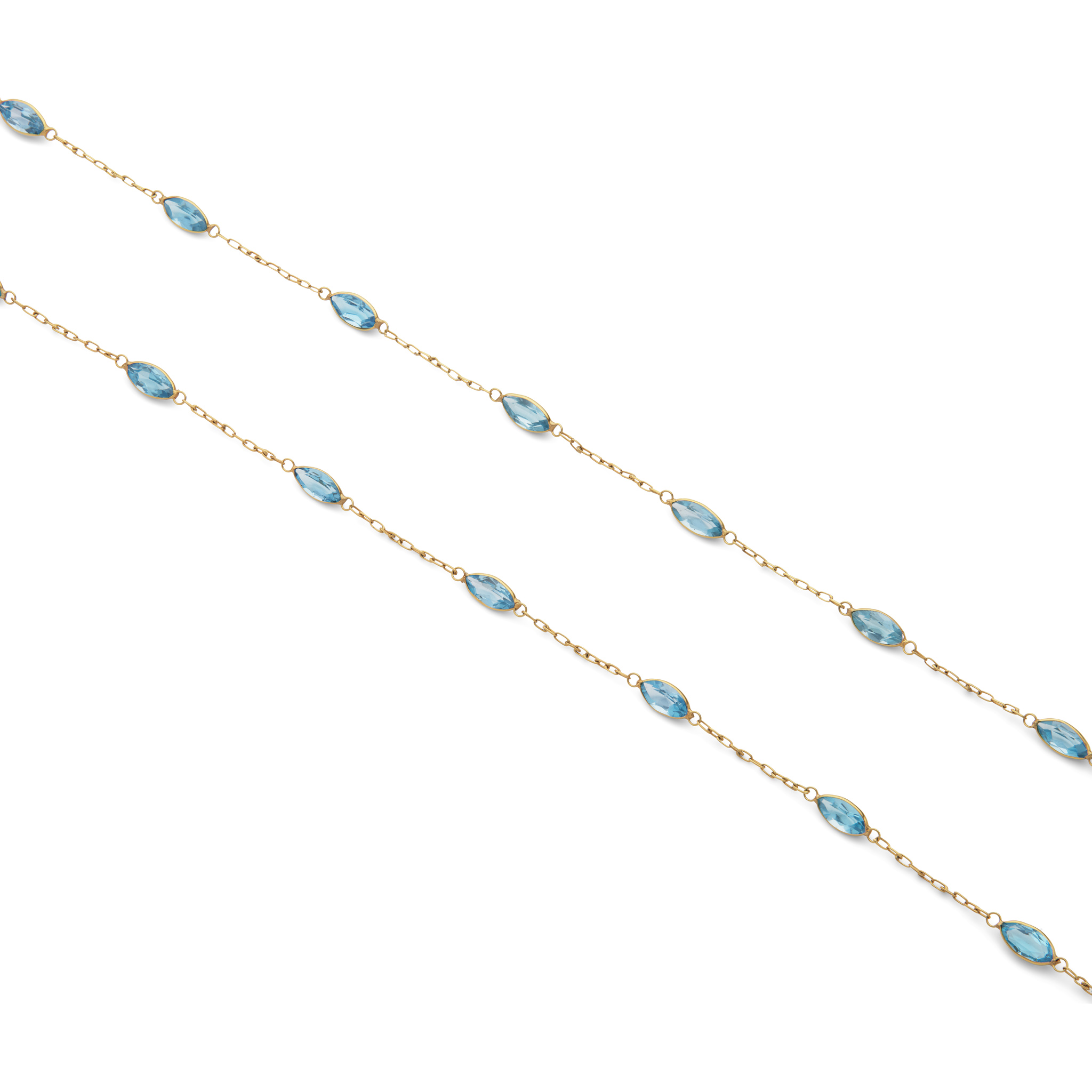 A blue topaz necklace