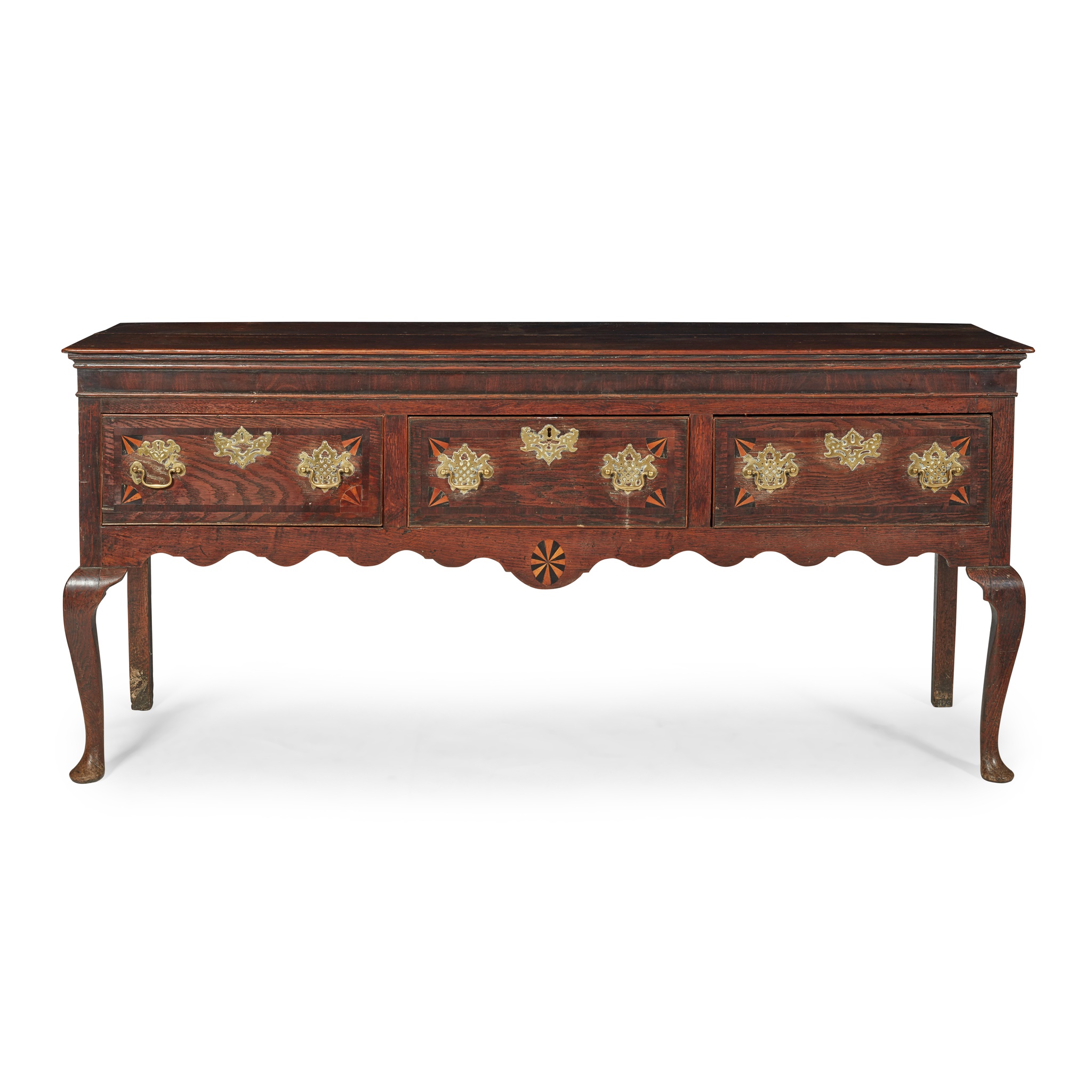 GEORGE III OAK INLAID DRESSER BASE