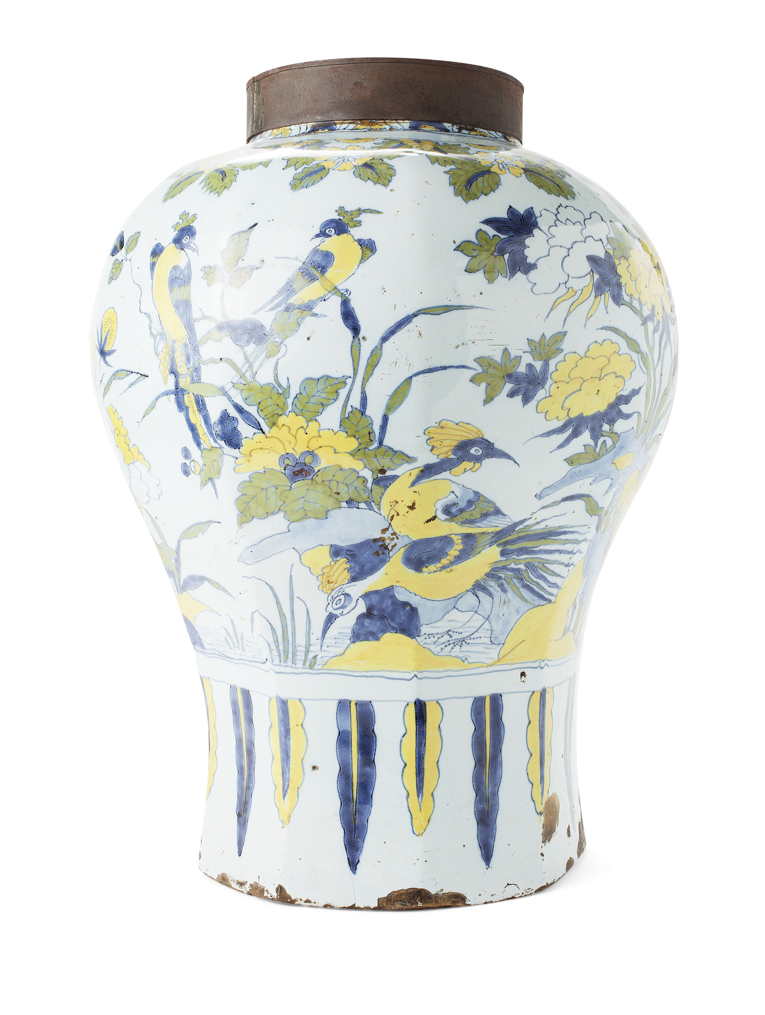DUTCH DELFTWARE POLYCHROME JAR