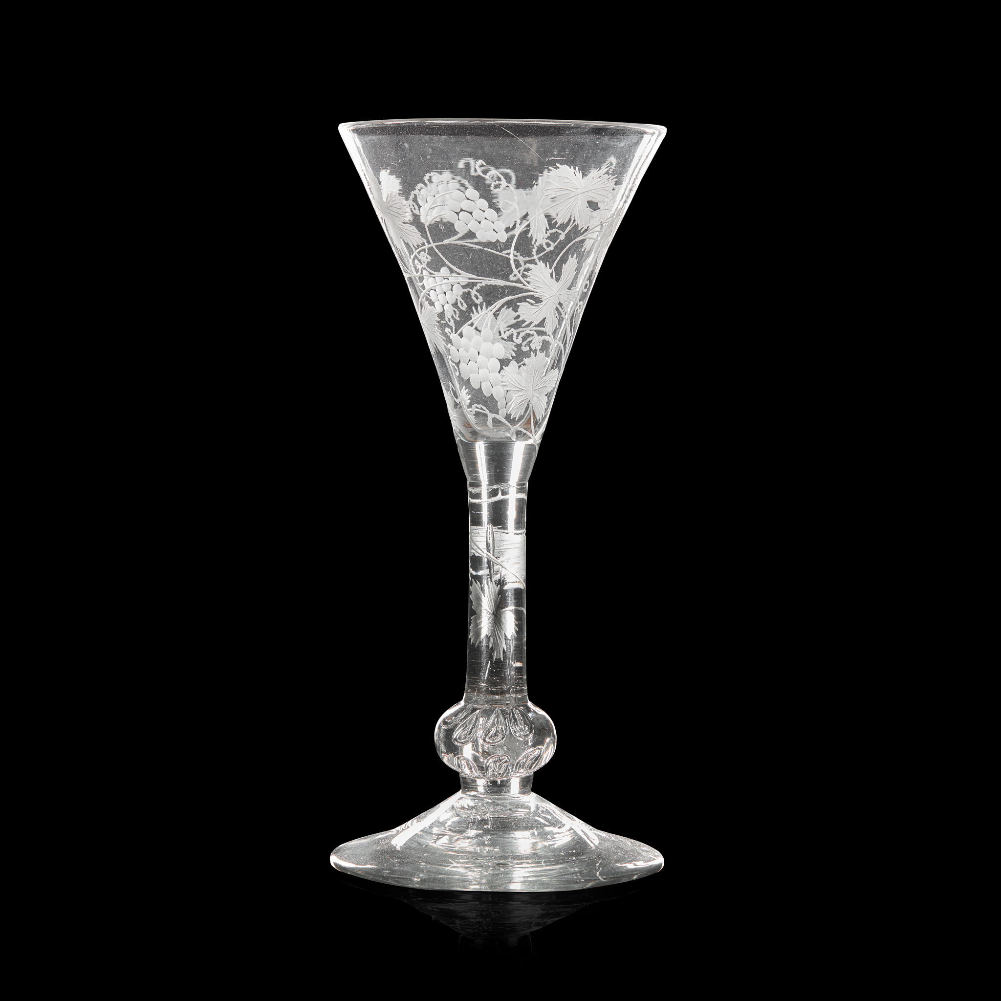 ENGRAVED COMPOSITE STEM WINE GLASS