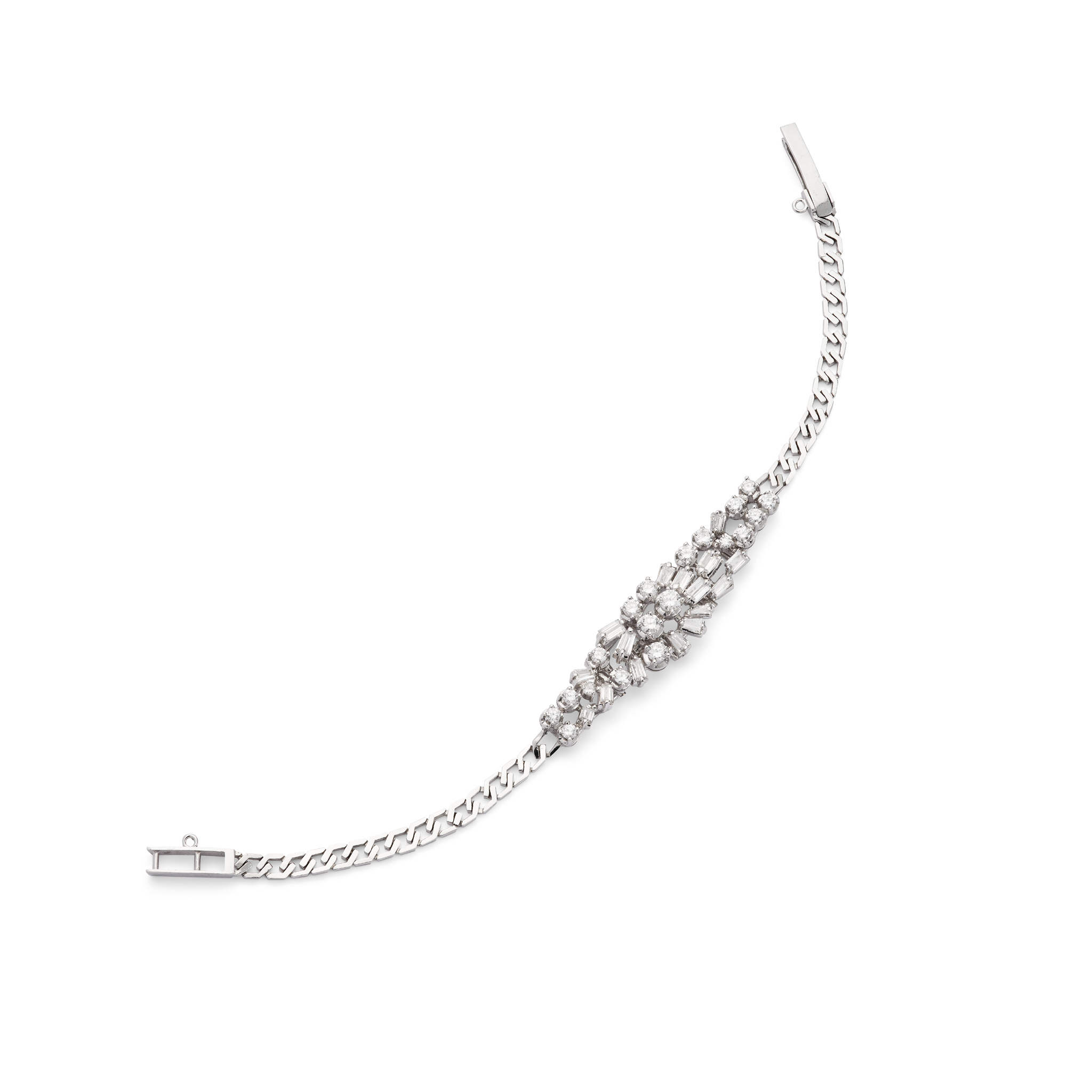 A cluster diamond bracelet