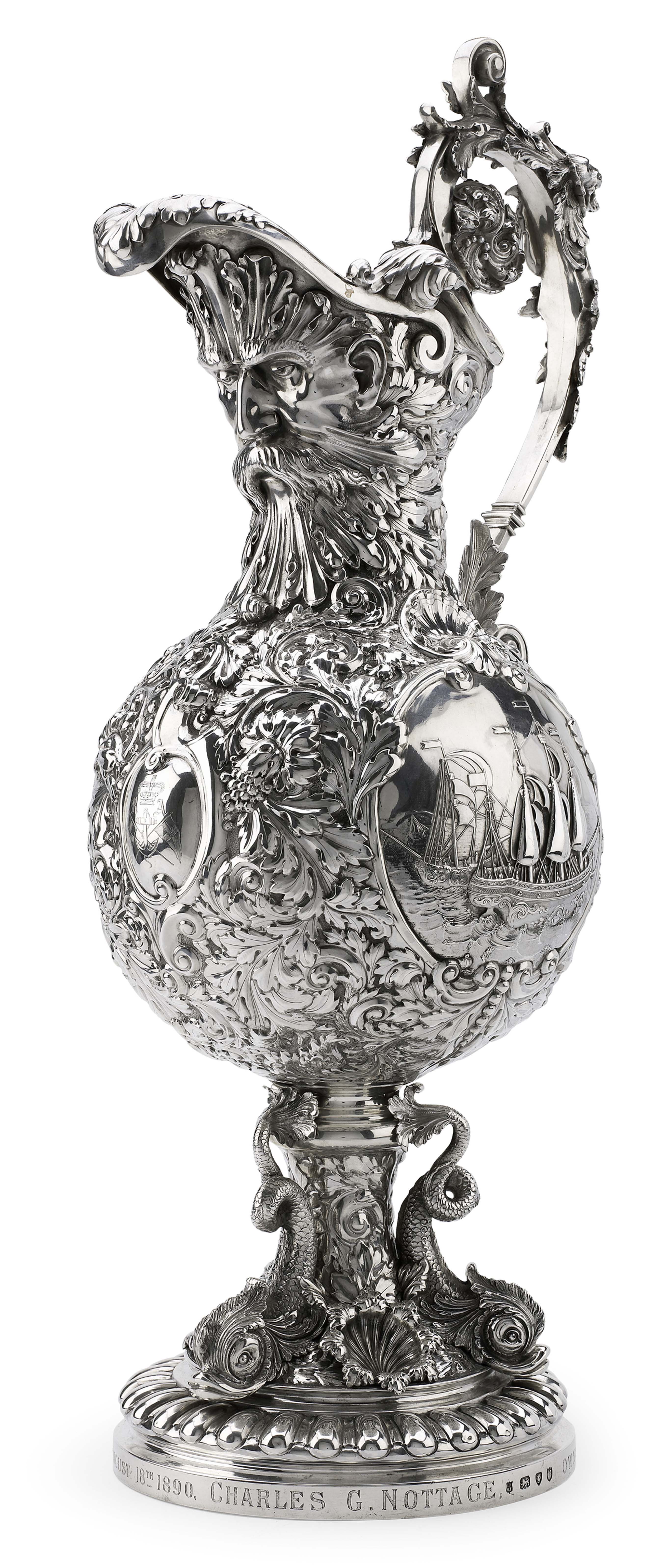 A Royal presentation prize ewer; The Queens Cup, Royal Albert Yacht Club