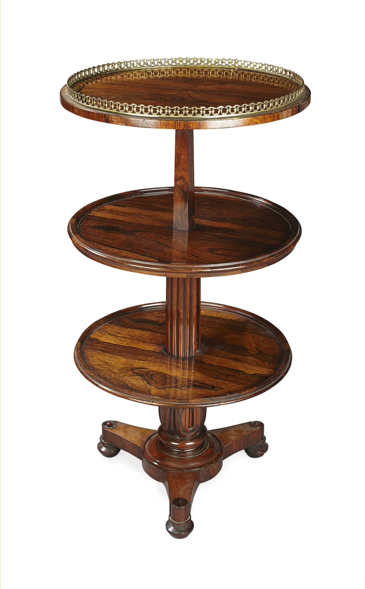 GEORGE IV ROSEWOOD ADJUSTABLE DUMBWAITER