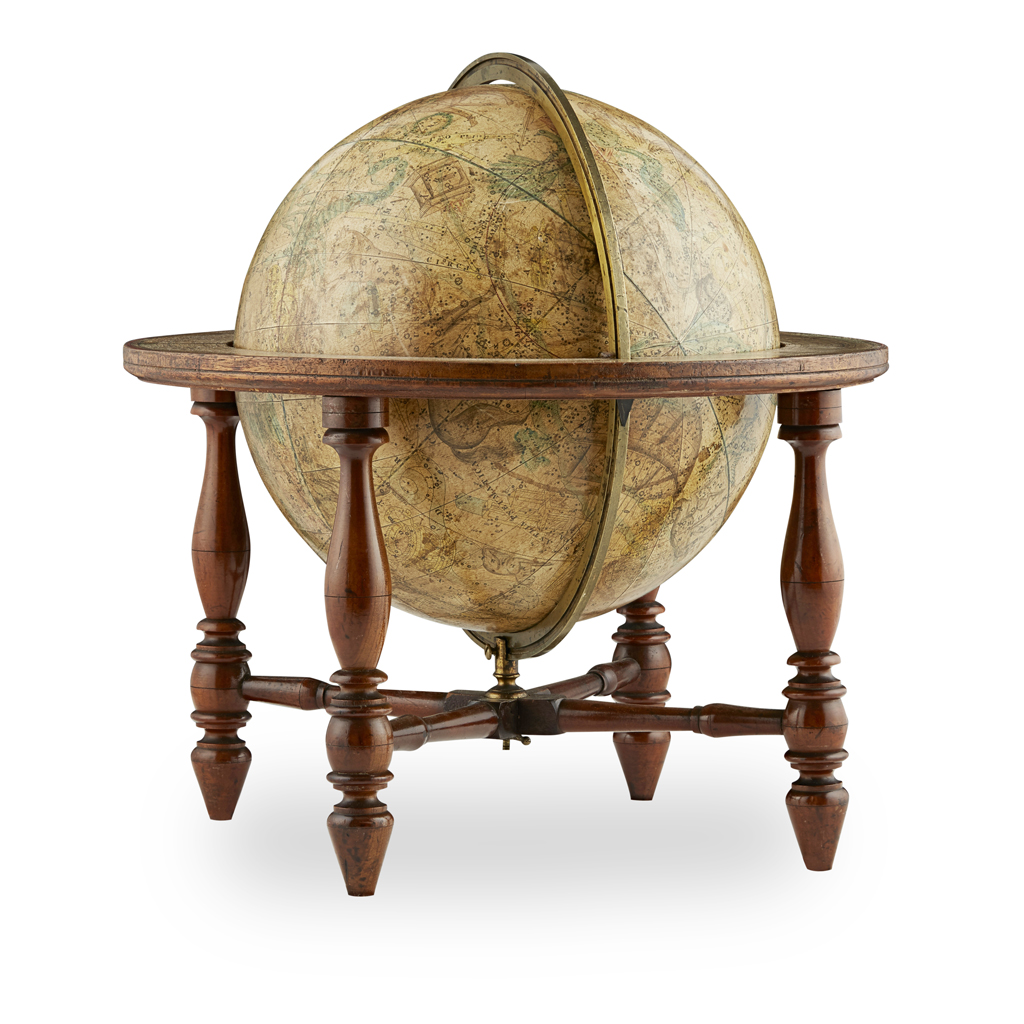 EARLY VICTORIAN TABLE-TOP CELESTIAL 12 INCH GLOBE, BY LORING'S, LONDON