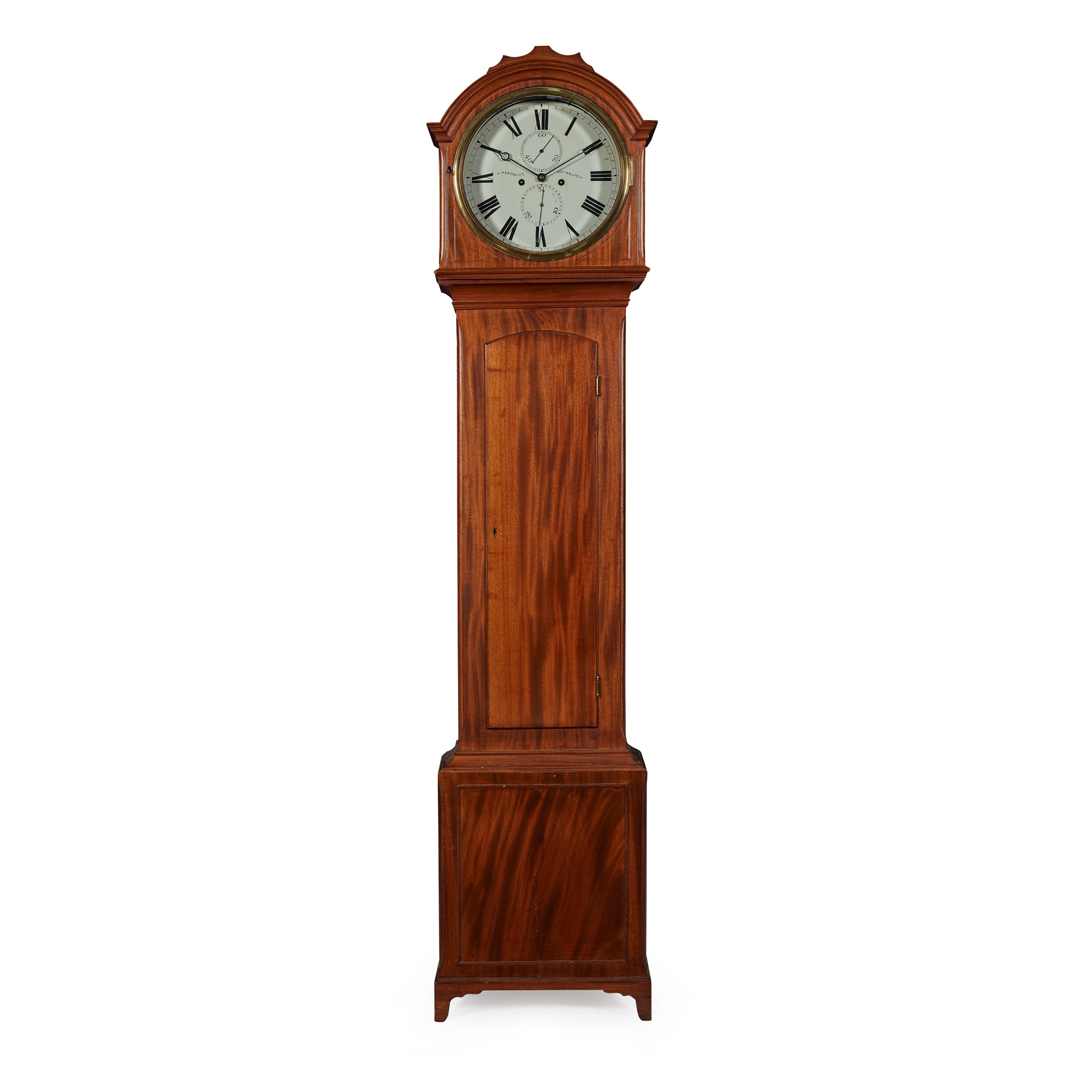 SCOTTISH REGENCY LONGCASE CLOCK BY C. MERRYLIES, EDINBURGH