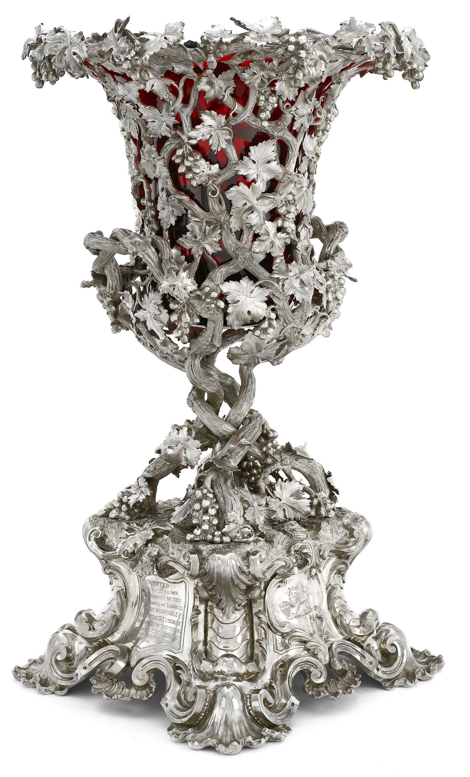 An early Victorian monumental campana-shaped vase