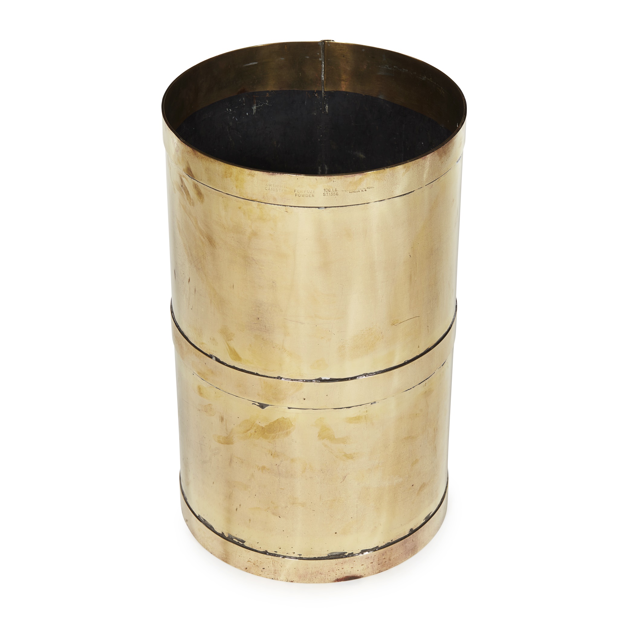 ADMIRALTY BRASS POWDER CASE STICK STAND