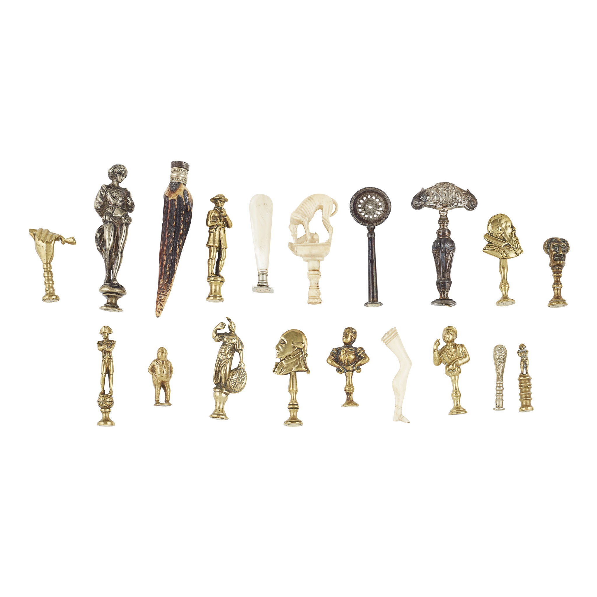 A collection of 19th century pipe tampers