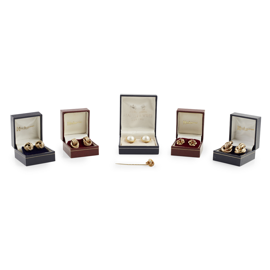 A collection of earrings