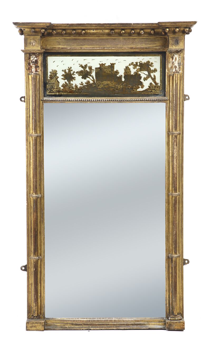 A Regency giltwood and gesso pier mirror