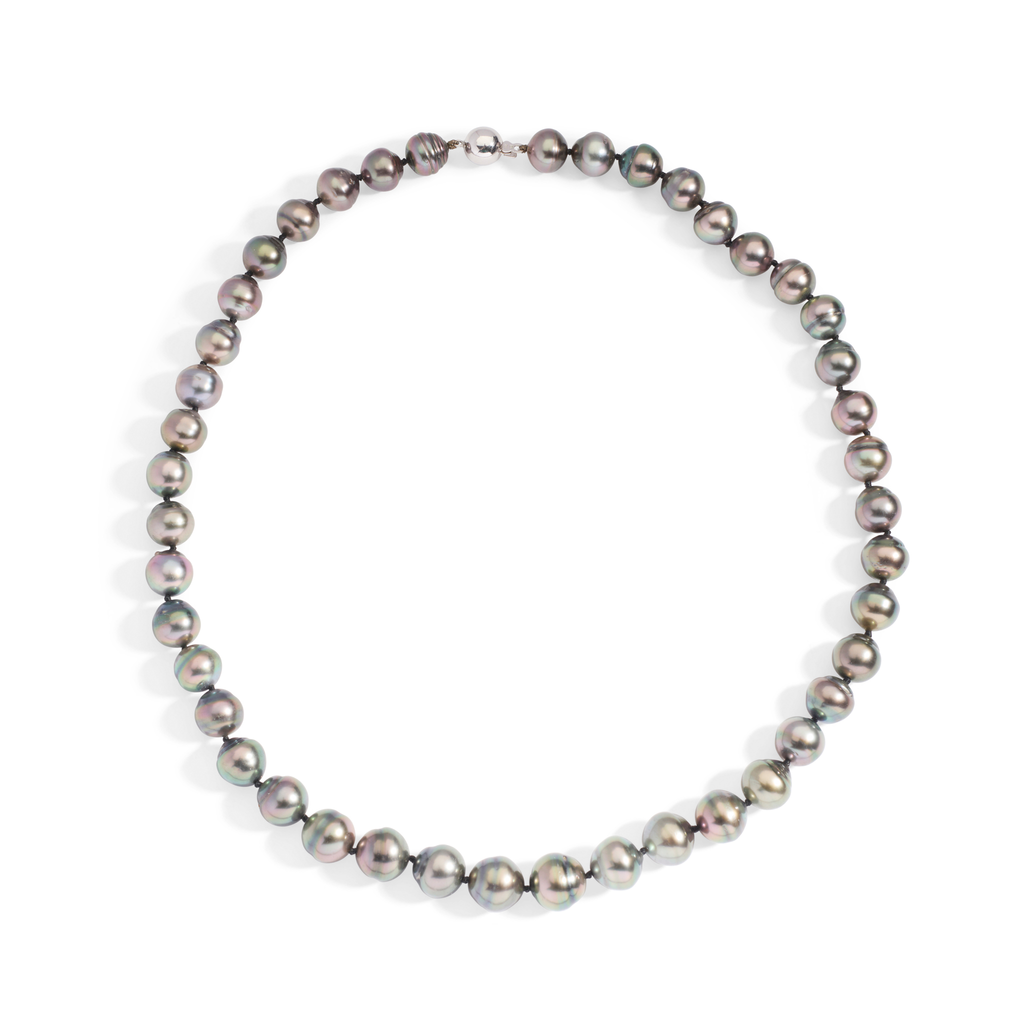 A Tahitian pearl necklace