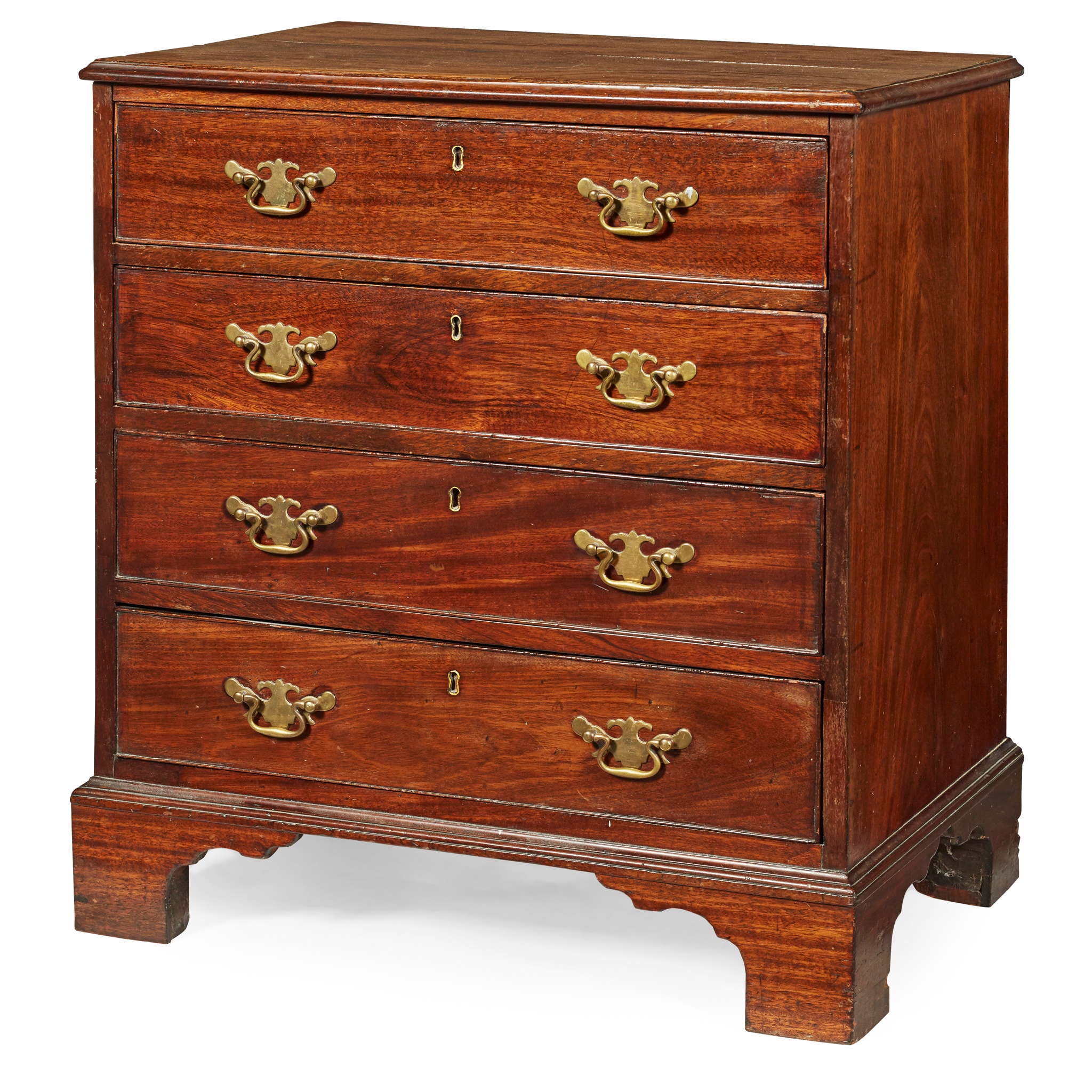 GEORGE III MAHOGANY SMALL CHEST OF DRAWERS