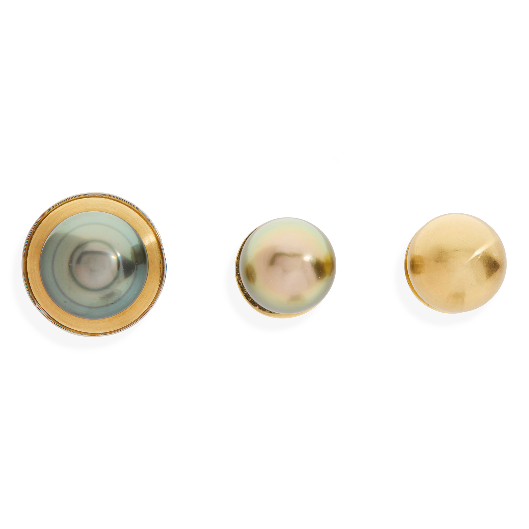 Attributed to Peter Plöderl: A set of three inter-changeable earrings