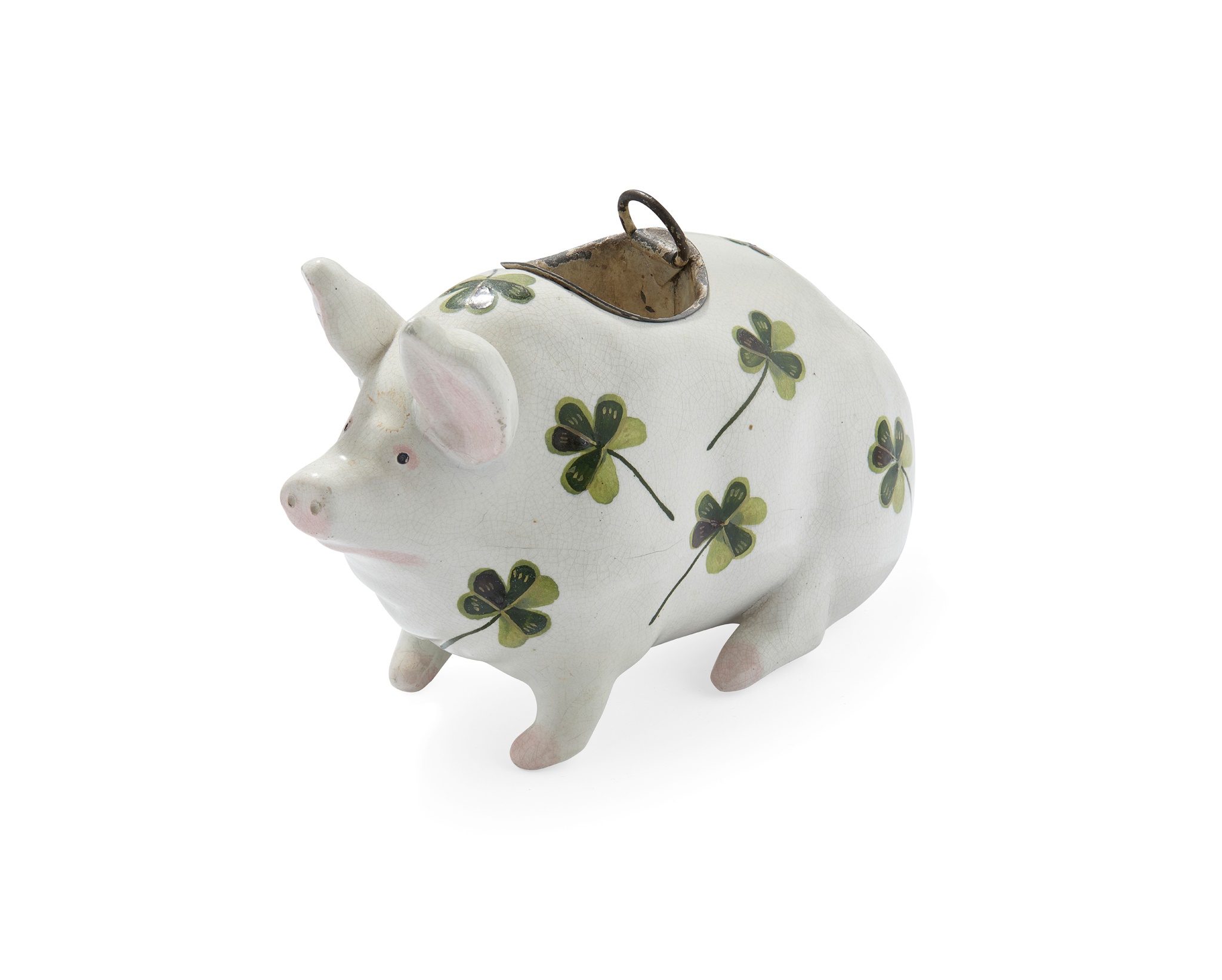 A RARE WEMYSS WARE PIG/ POSY VASE