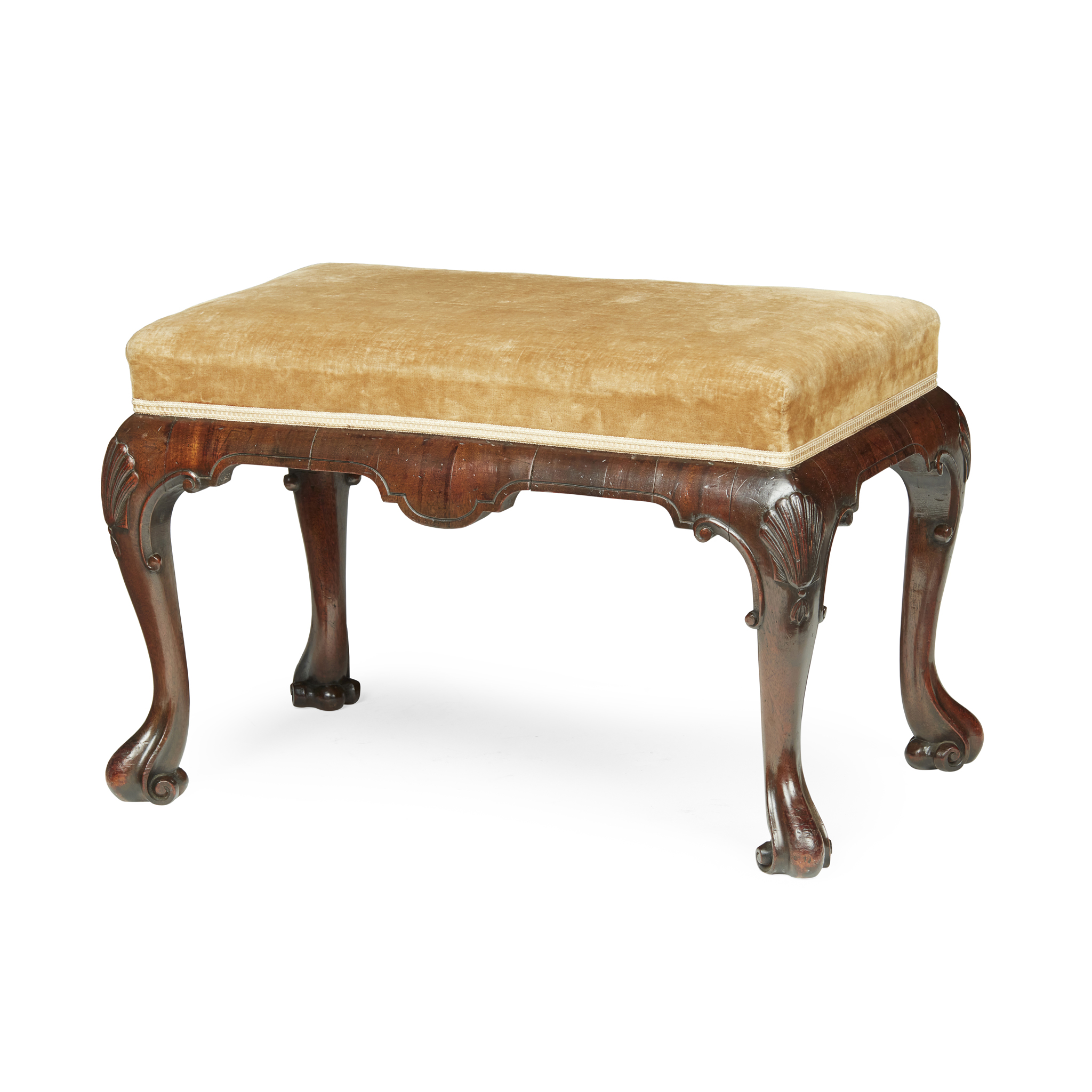GEORGE II STYLE MAHOGANY FOOTSTOOL