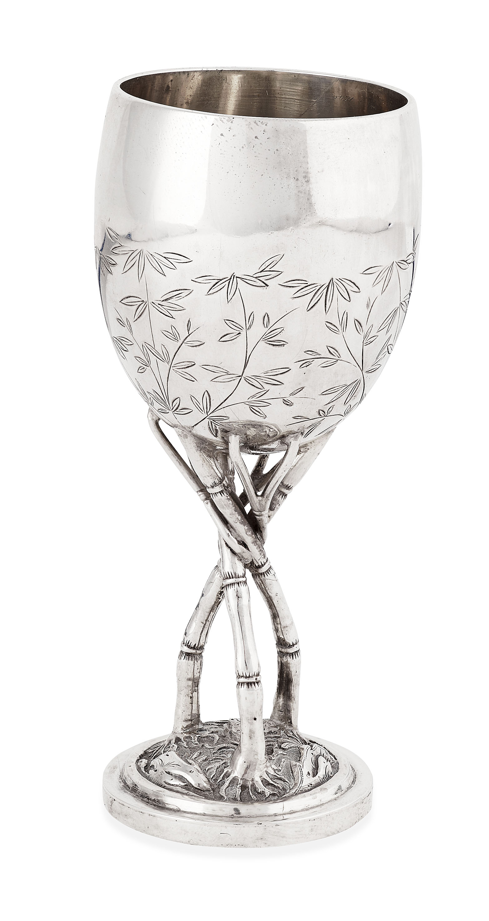 CHINESE EXPORT SILVER GOBLET