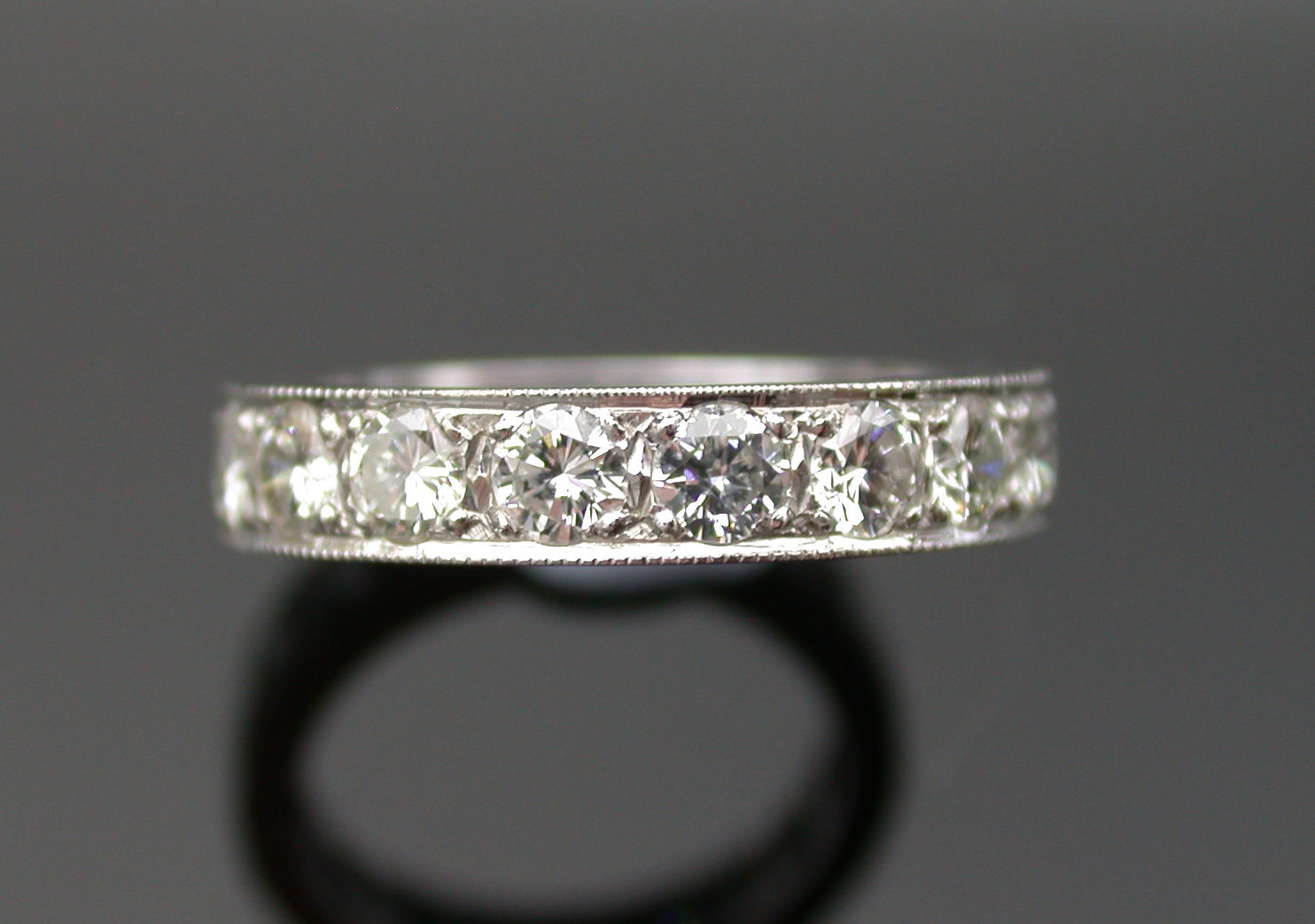A diamond full-eternity ring,