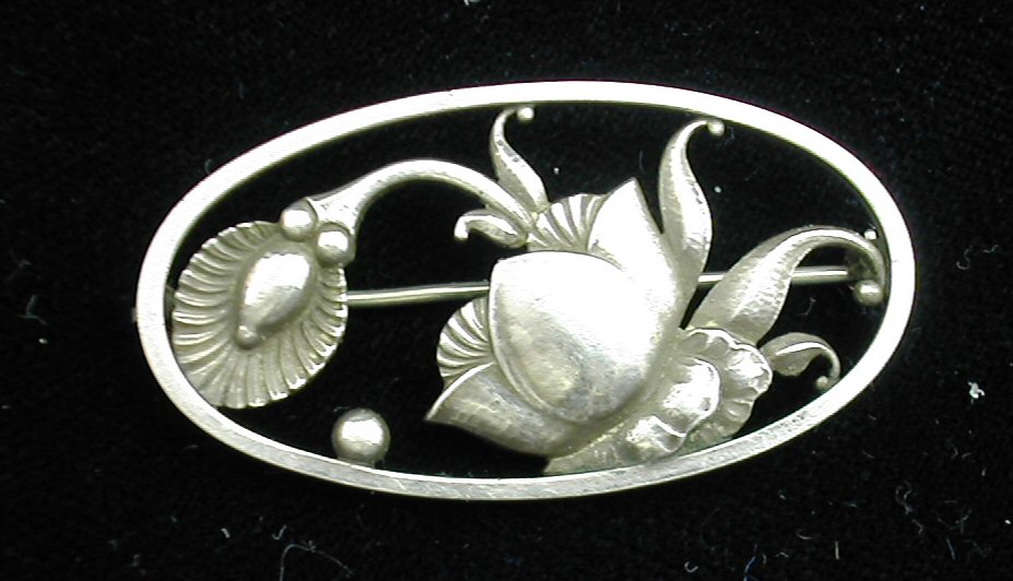 A Georg Jensen silver brooch,