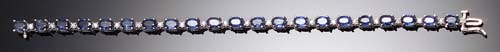 A sapphire and diamond bracelet,