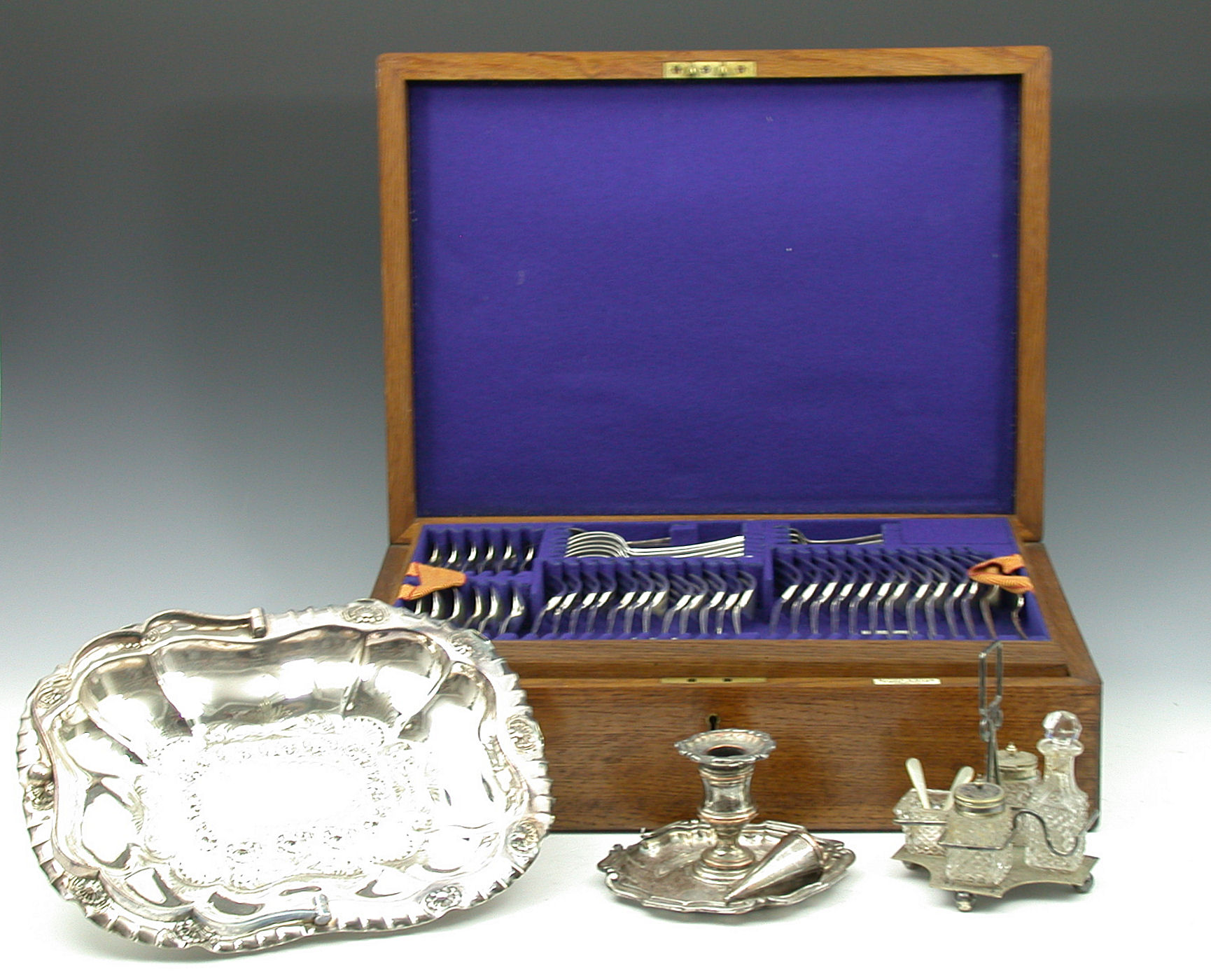 A collection of plated items,