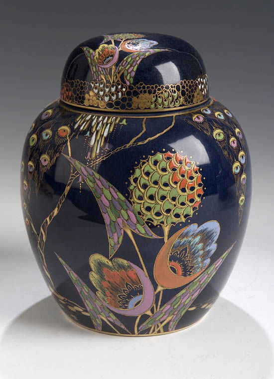 A Carltonware ginger jar and cover