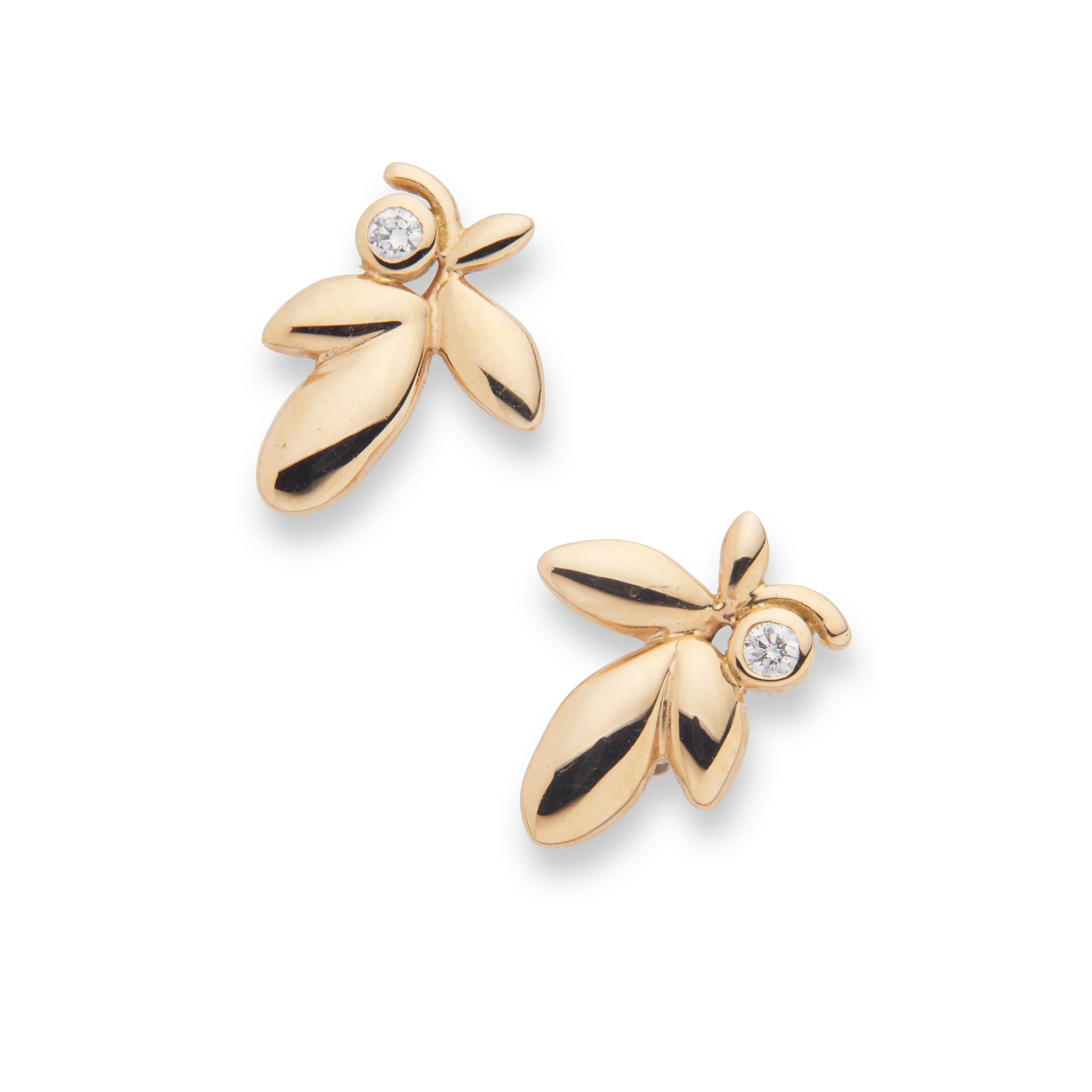 Paloma Picasso for Tiffany & Co: A pair of 18ct rose gold and diamond earrings