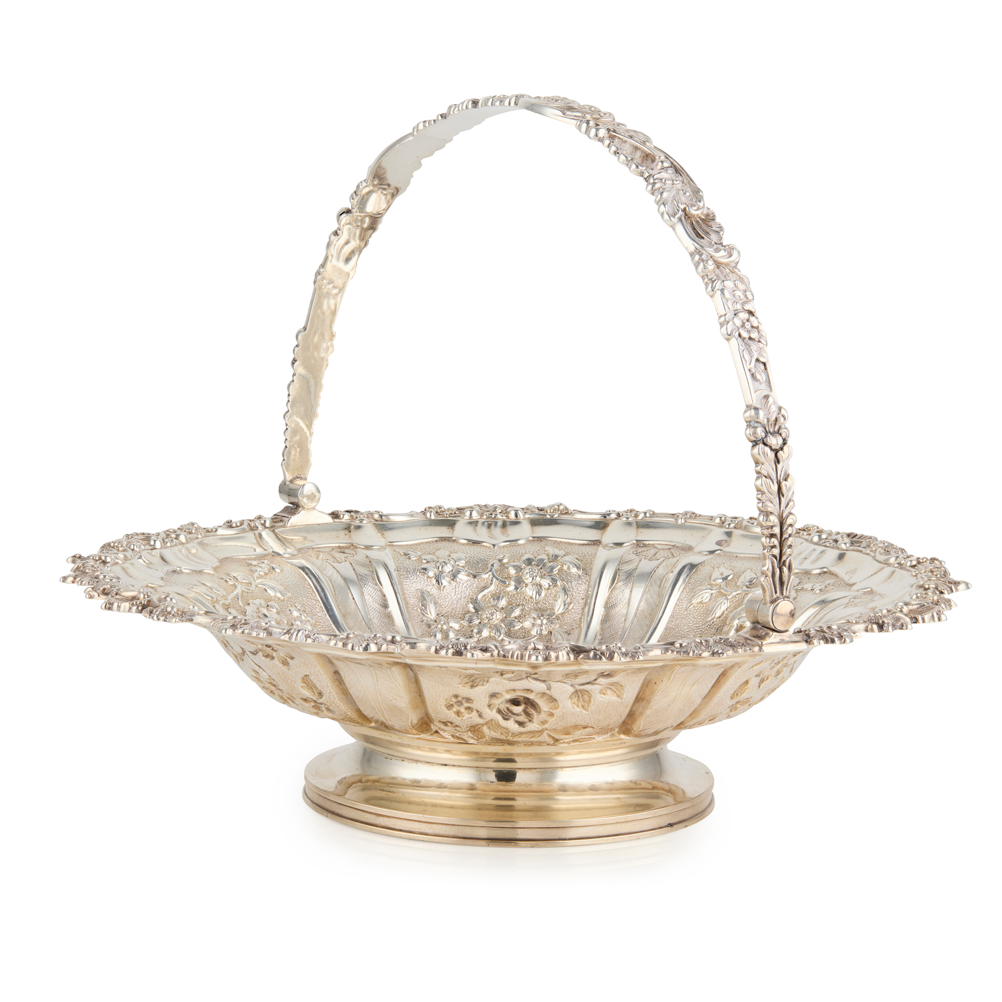 A GEORGE IV SWING-HANDLED BASKET