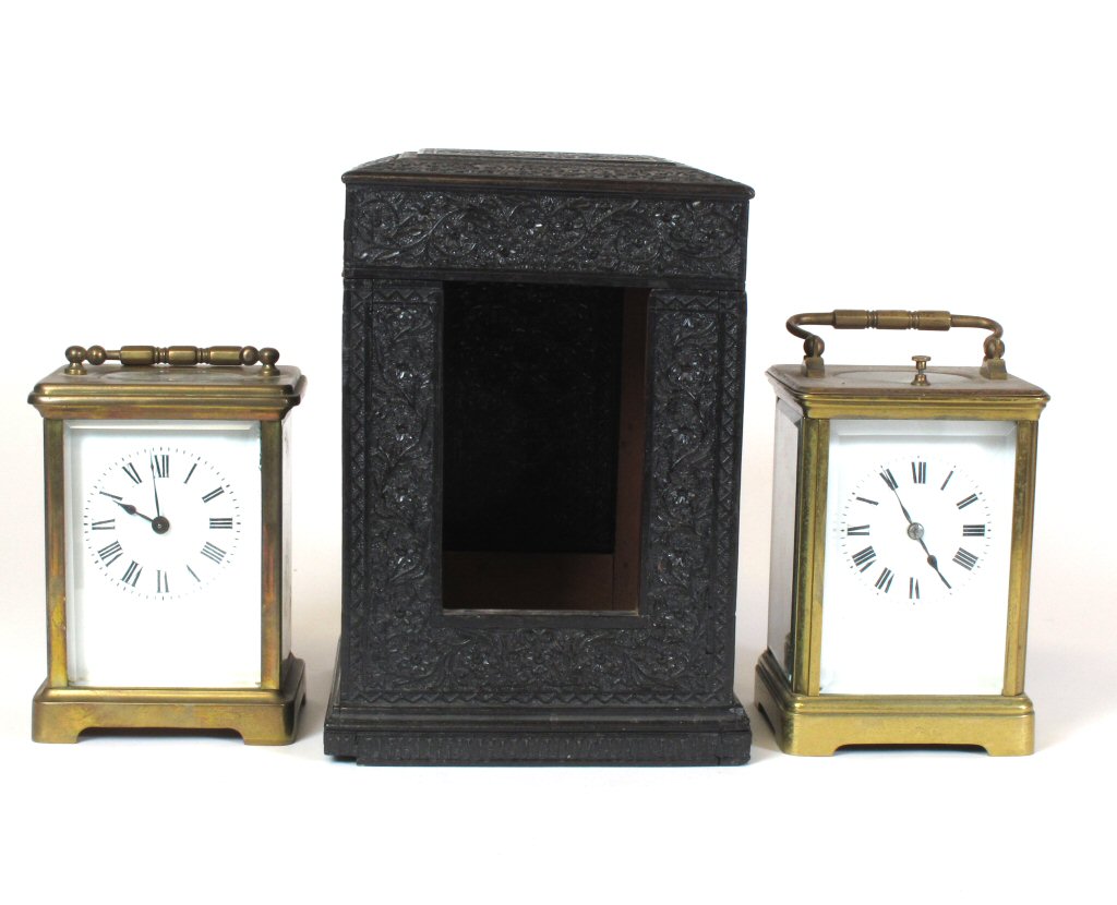BRASS STRIKING CARRIAGE CLOCK