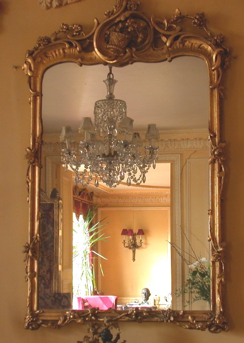 A Louis XV style giltwood wall mirror