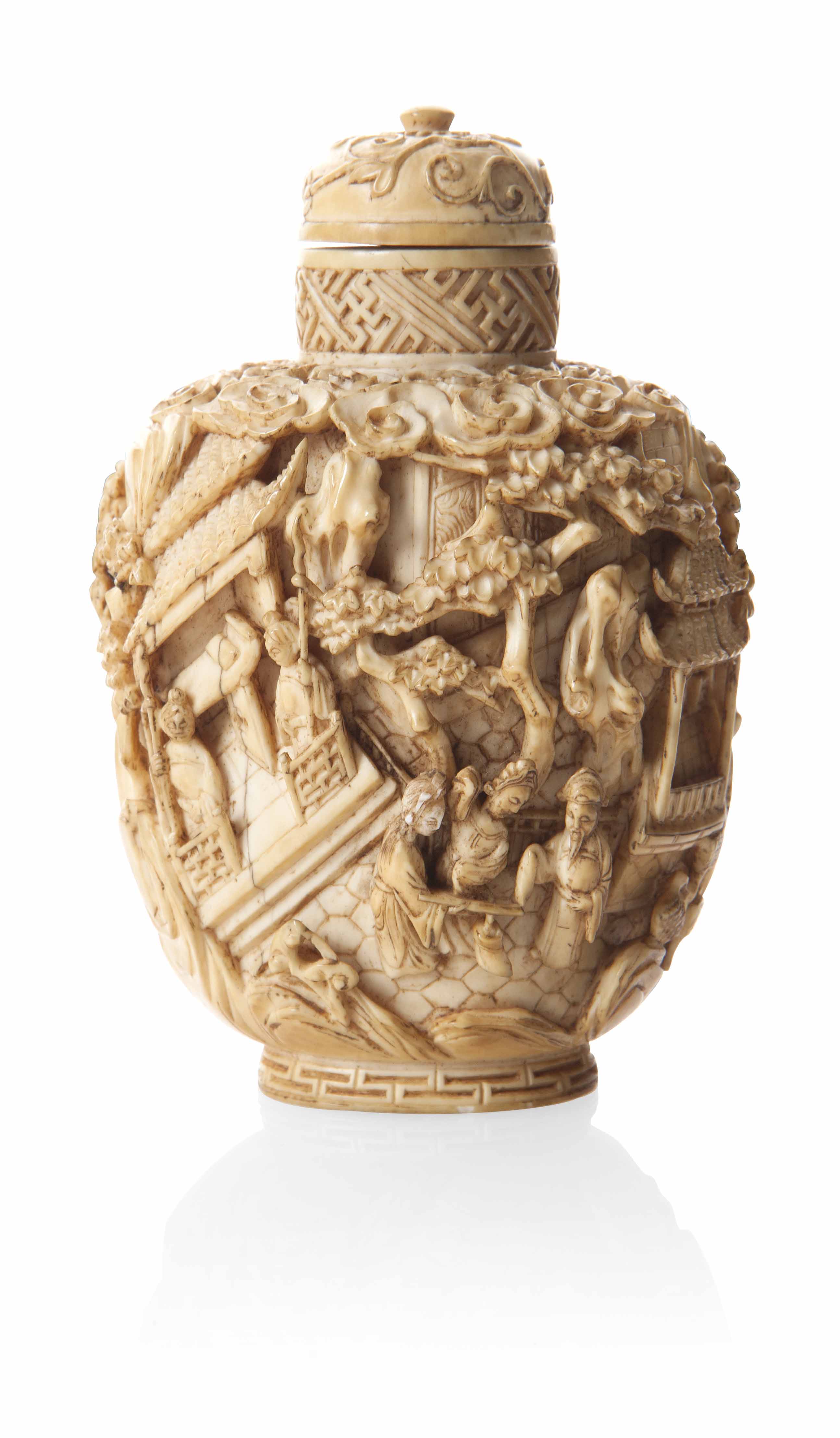 TWO LARGE TABLE SNUFF BOTTLES