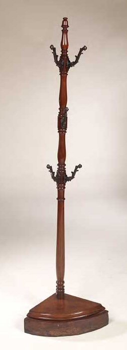 An early 19th century mahogany coat stand,