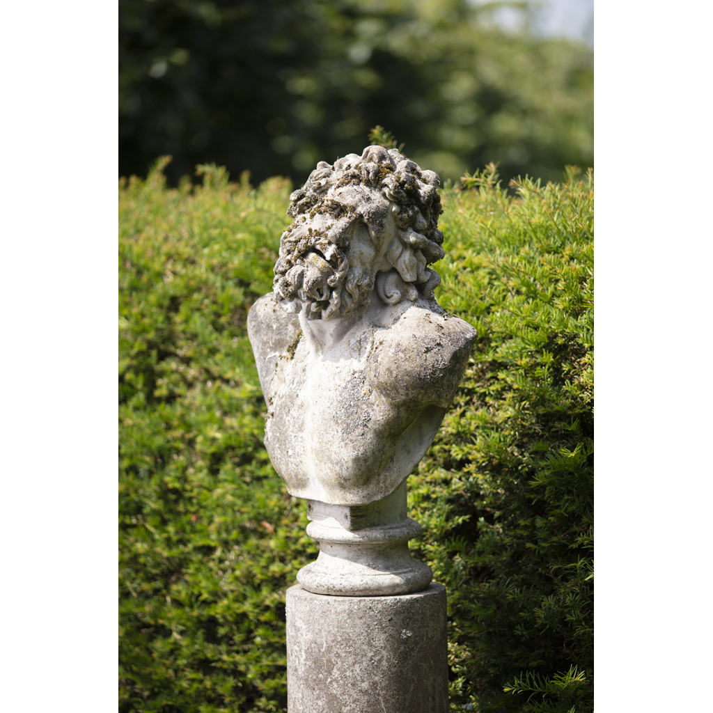 WEATHERED COMPOSITION STONE BUST