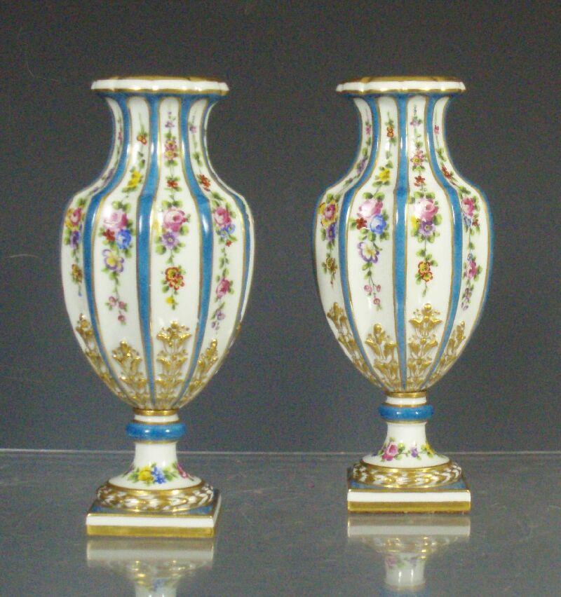 A pair of 19th century Sevres style vases