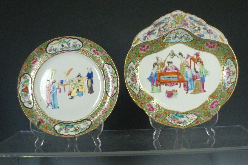 A group of seven 19th century Chinese and Japanese plates