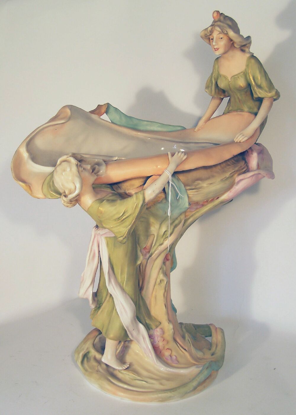 A Royal Dux figural comport