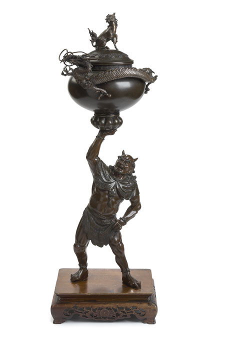 A Japanese Meiji period bronze figure