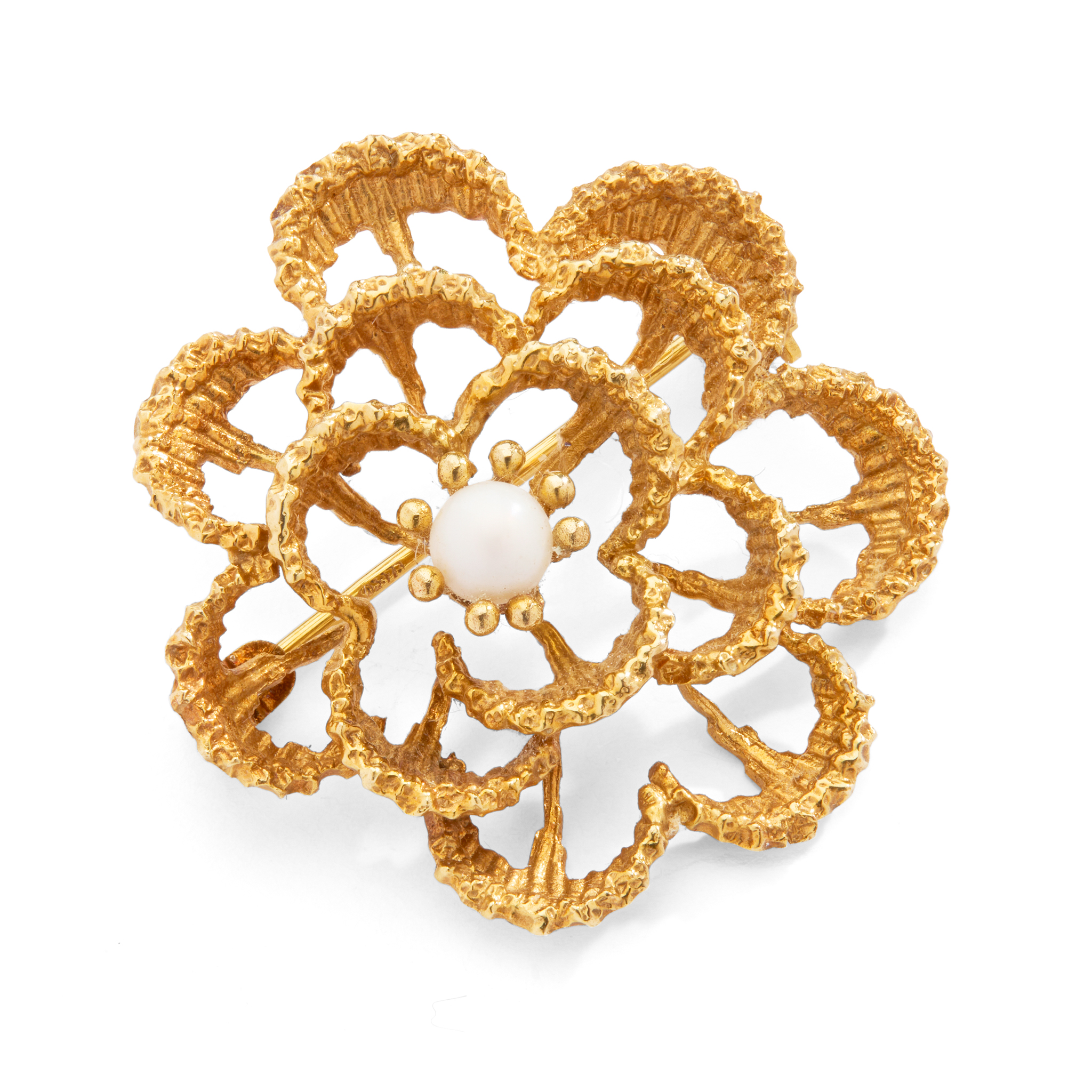 A 9CT GOLD SCOTTISH FRESHWATER PEARL BROOCH