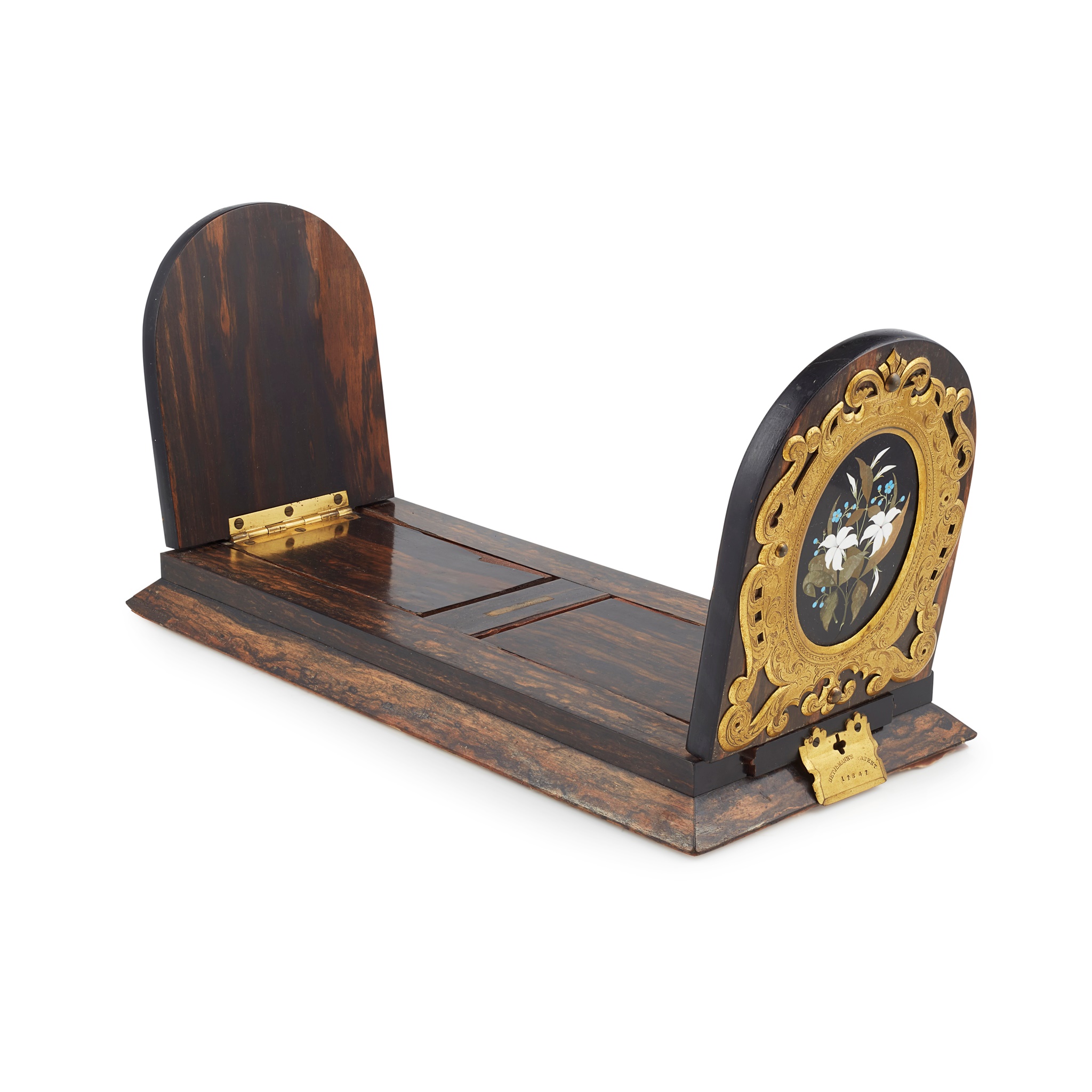 VICTORIAN COROMANDEL AND PIETRA DURA BOOK SLIDE, BY BETJEMANN'S