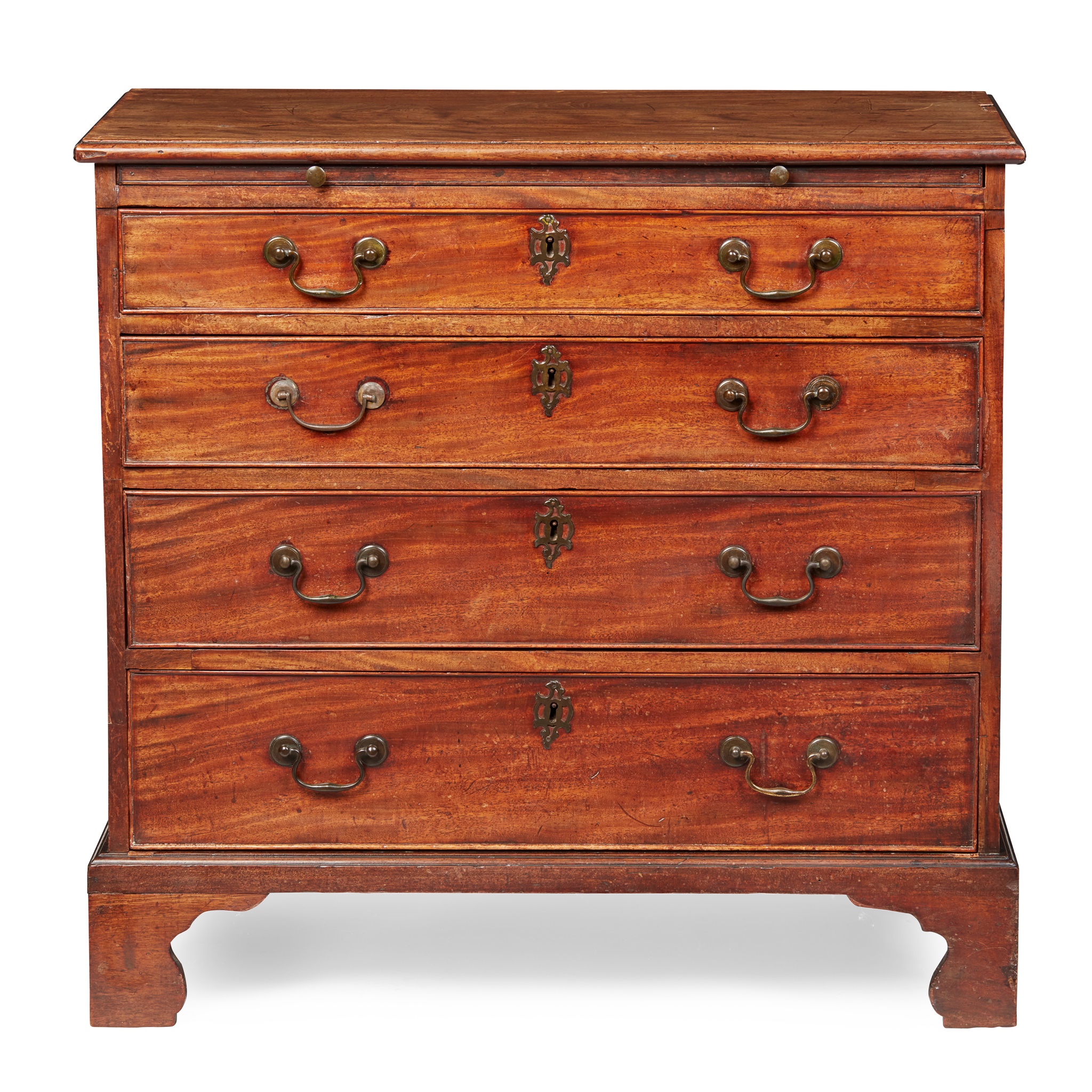 GEORGE III MOULDED EDGE SMALL CHEST OF DRAWERS