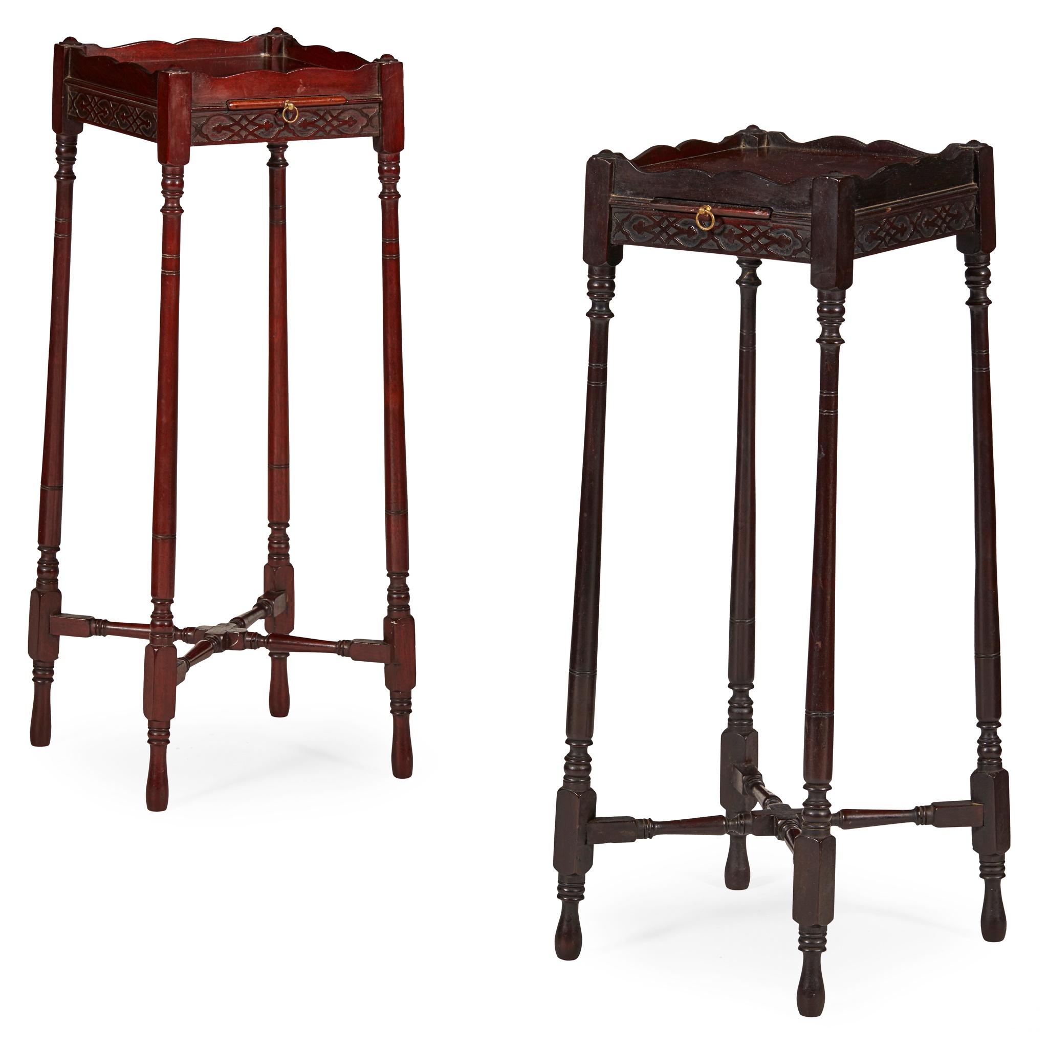 MATCHED PAIR OF EARLY GEORGE III WINE TABLES