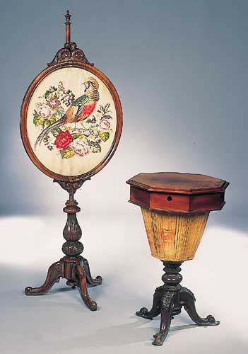 A Victorian mahogany sewing table