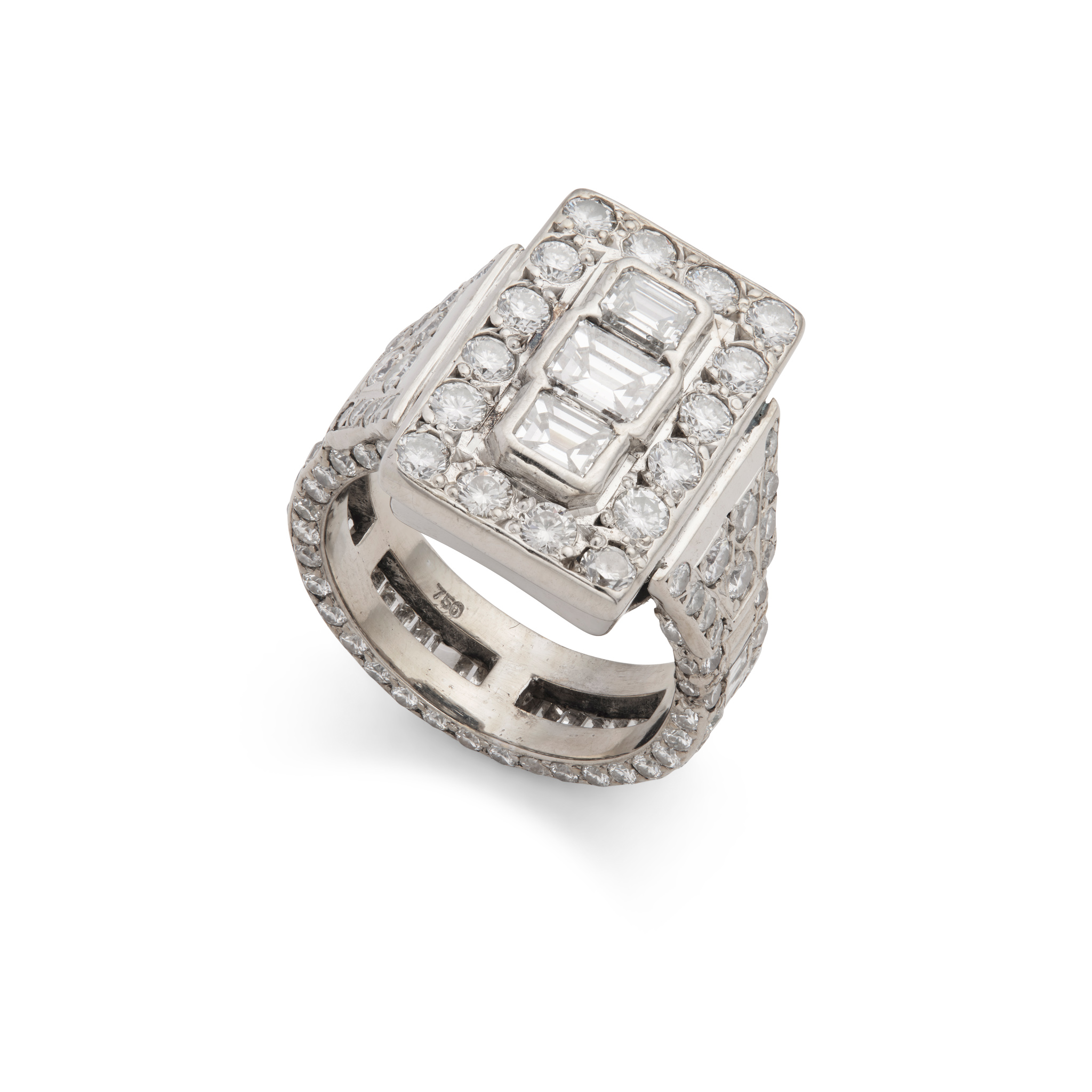 A diamond dress ring