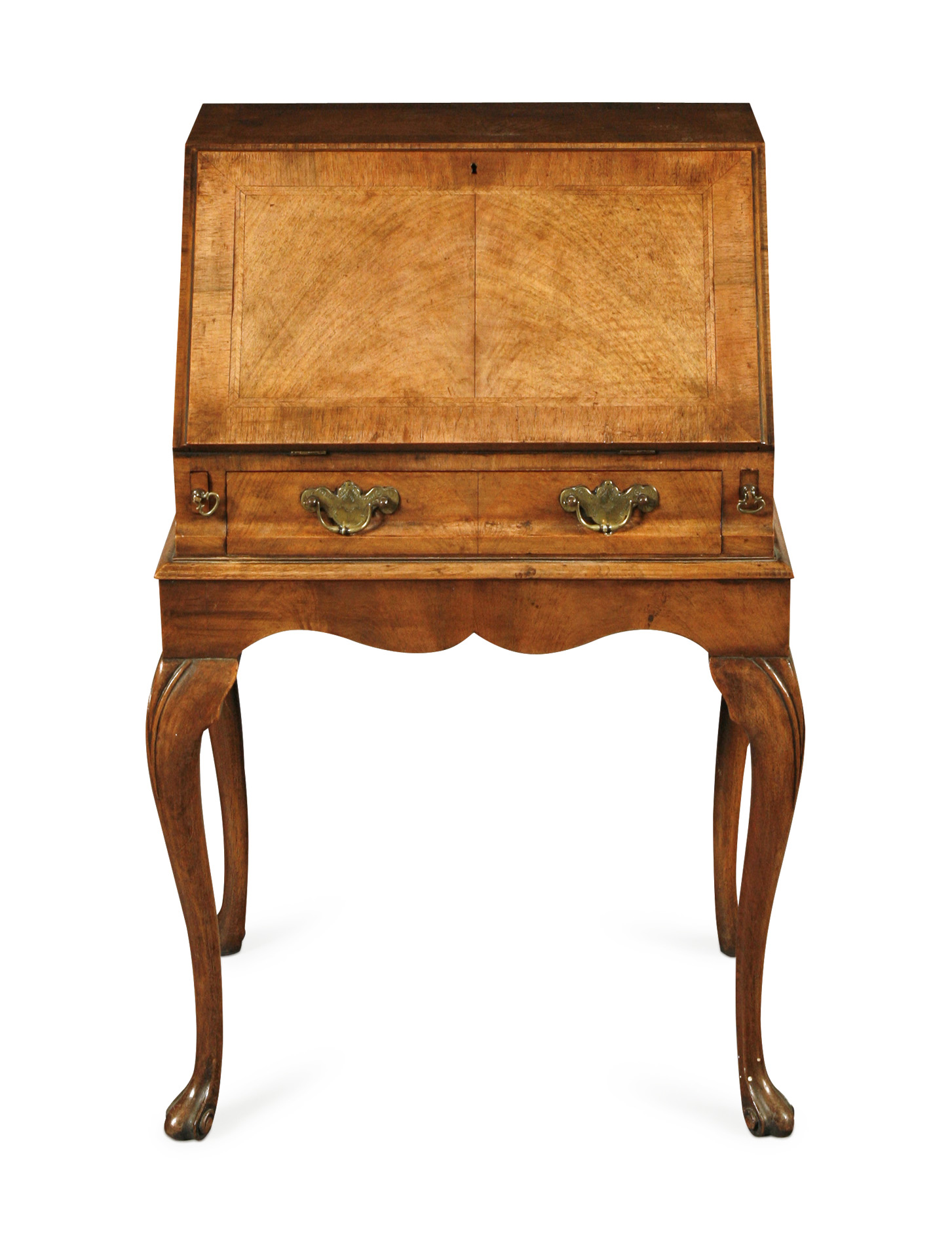 SMALL GEORGE I STYLE WALNUT BUREAU