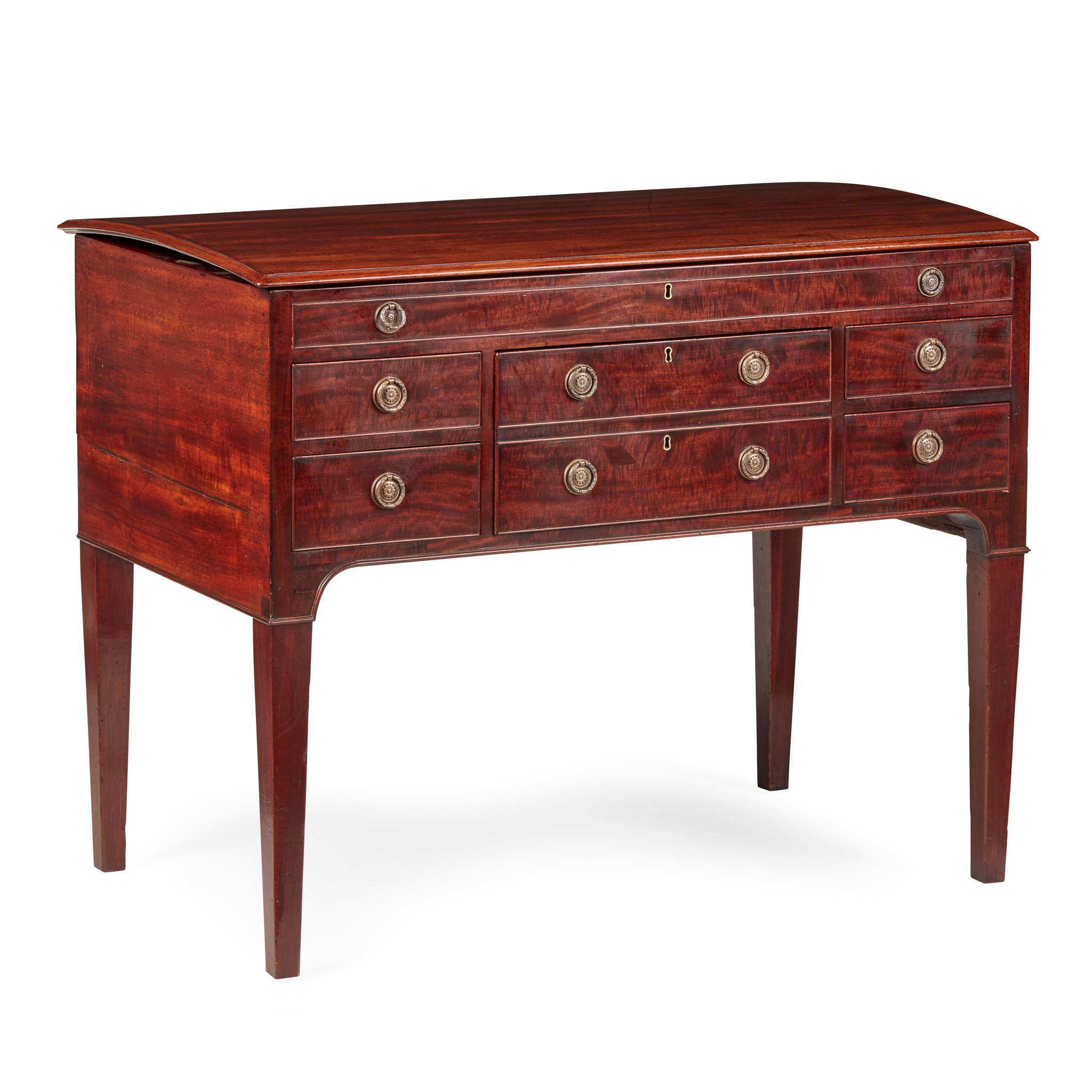 GEORGE III MAHOGANY AND EBONY DRESSING TABLE