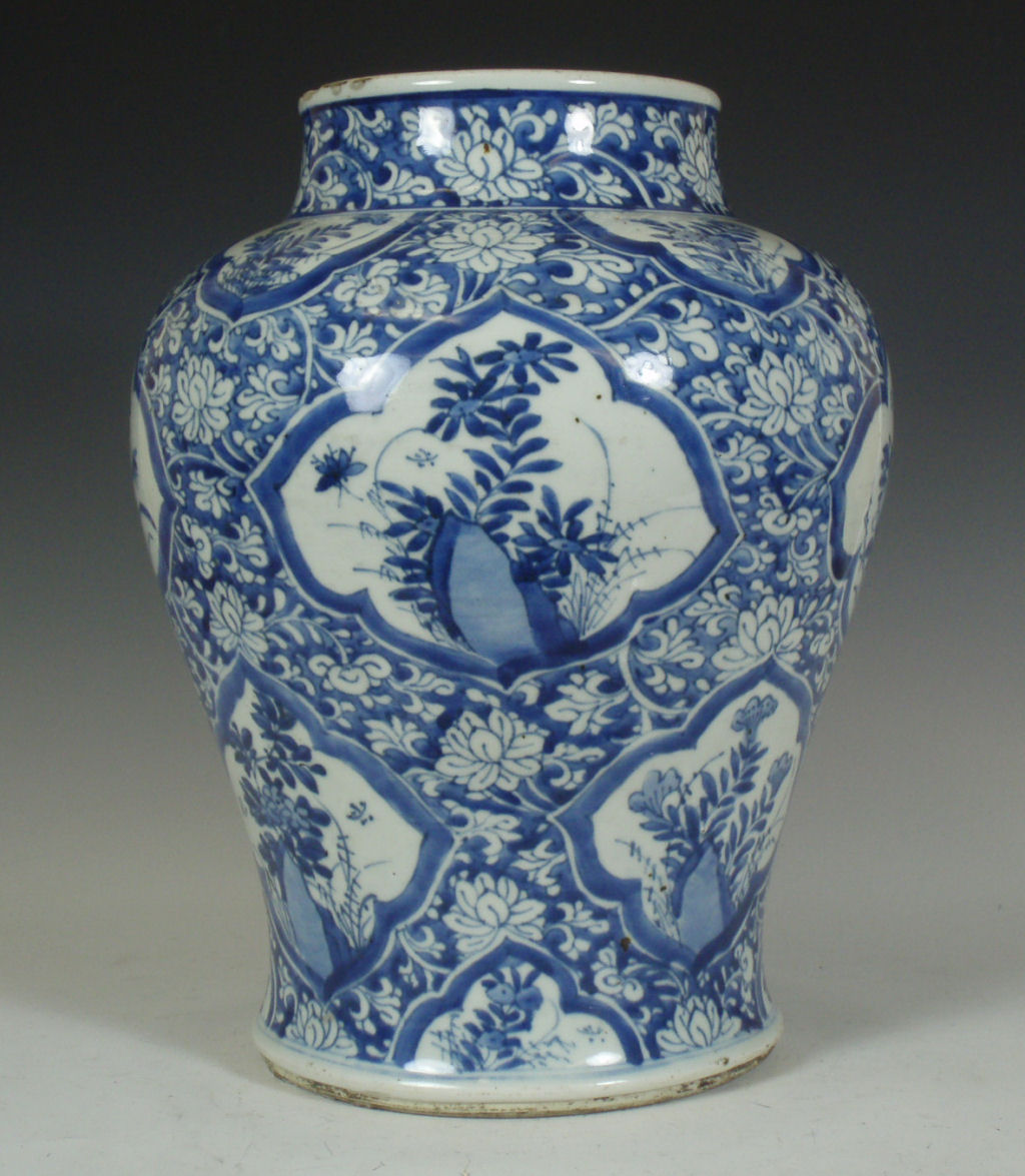 A Chinese blue painted vase In the Kangxi manner