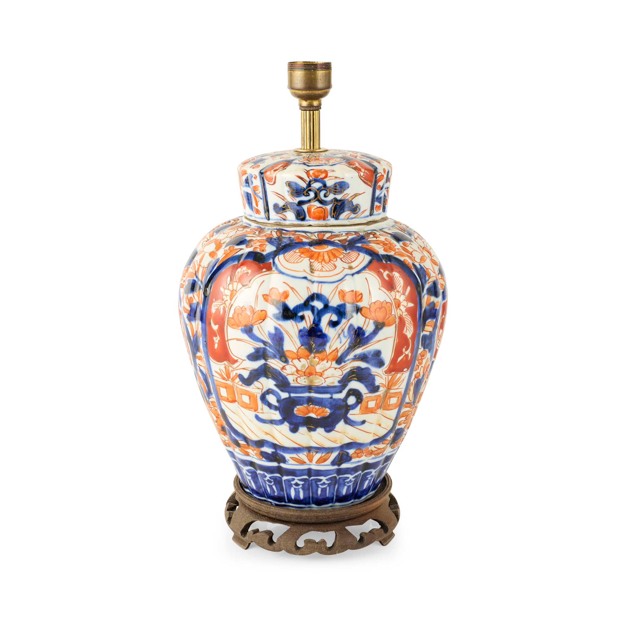 JAPANESE IMARI PORCELAIN VASE LAMP